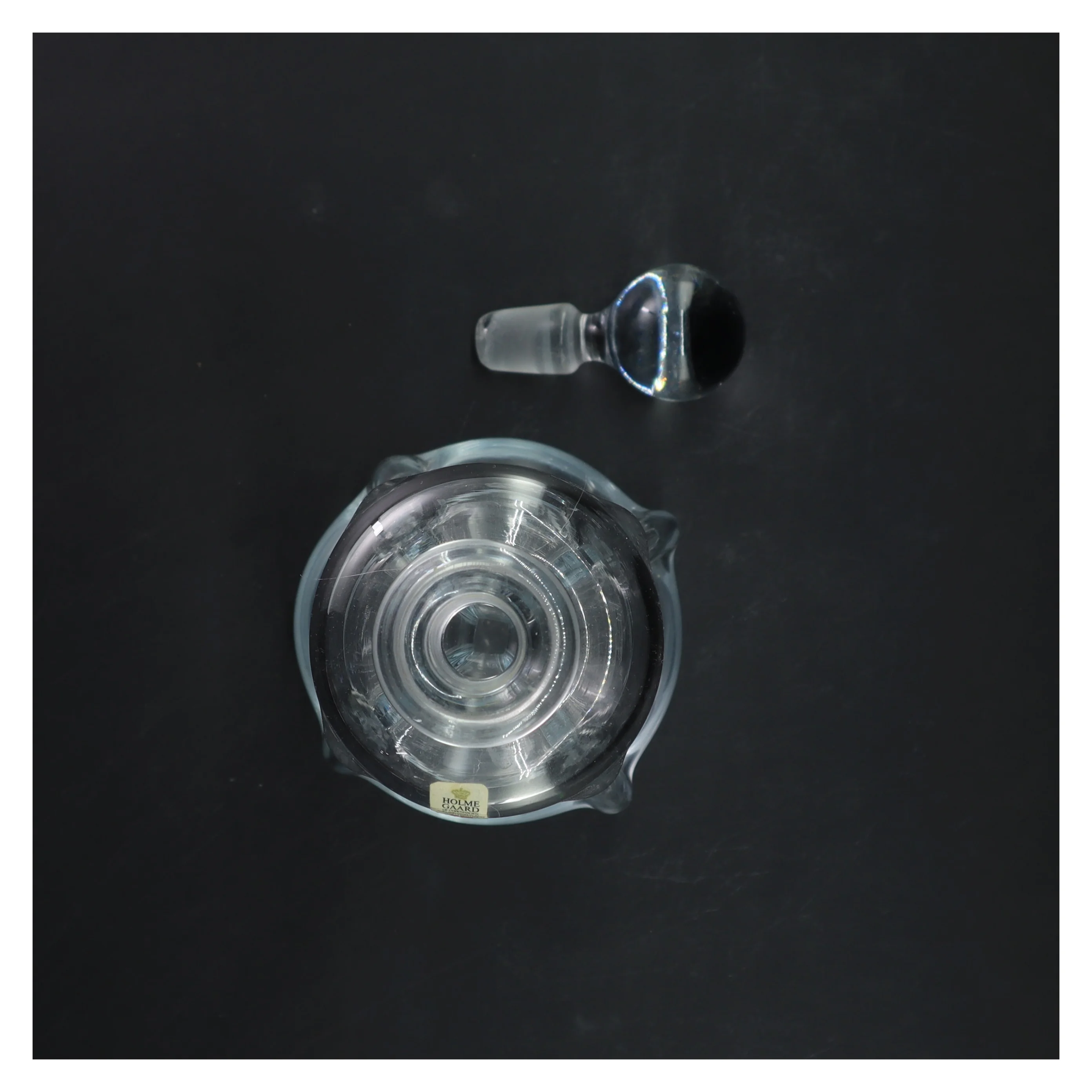 Glaskaraffel med prop fra Holmegaard (str. 26x12 cm)