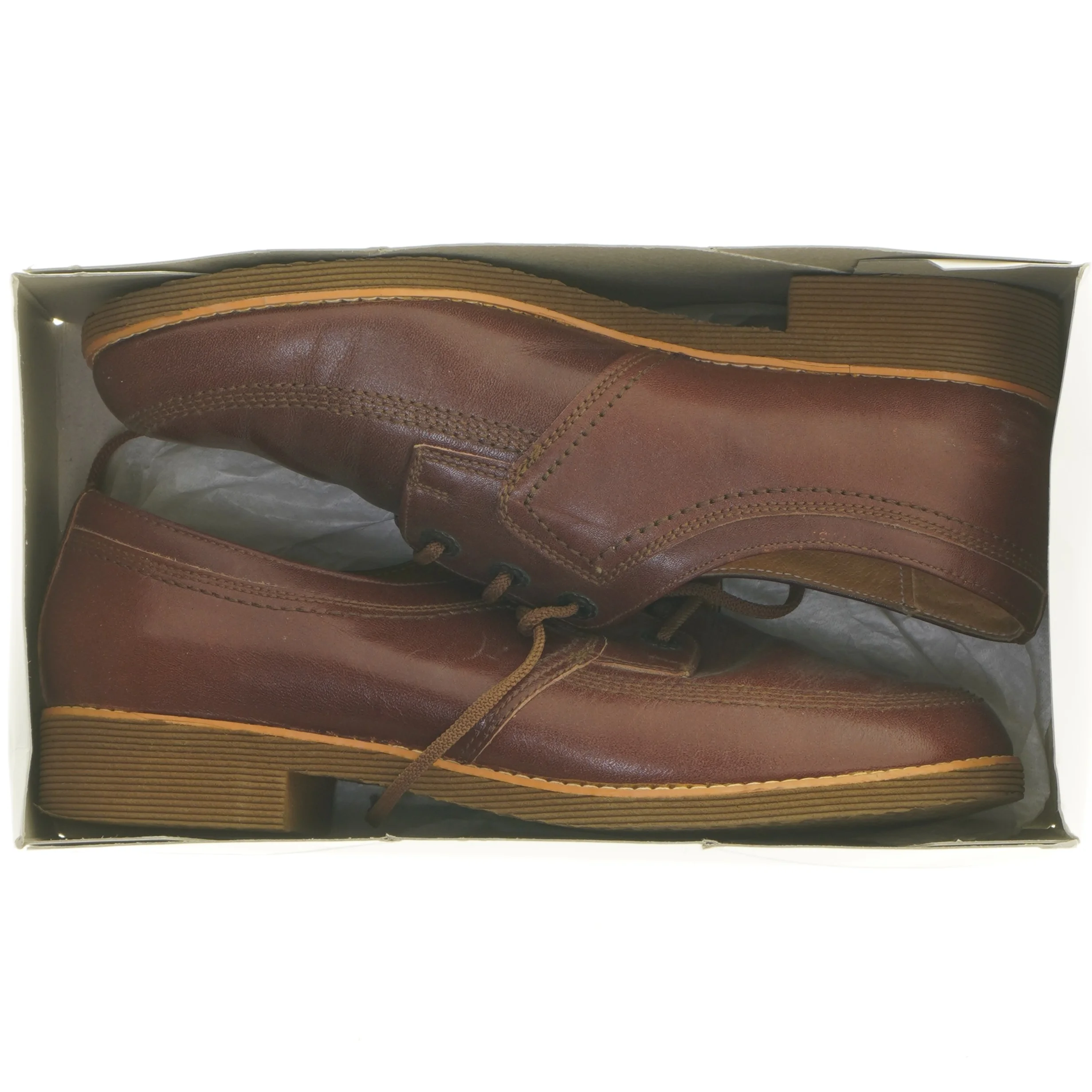 Brune lædersko med snørebånd (str. 40 )