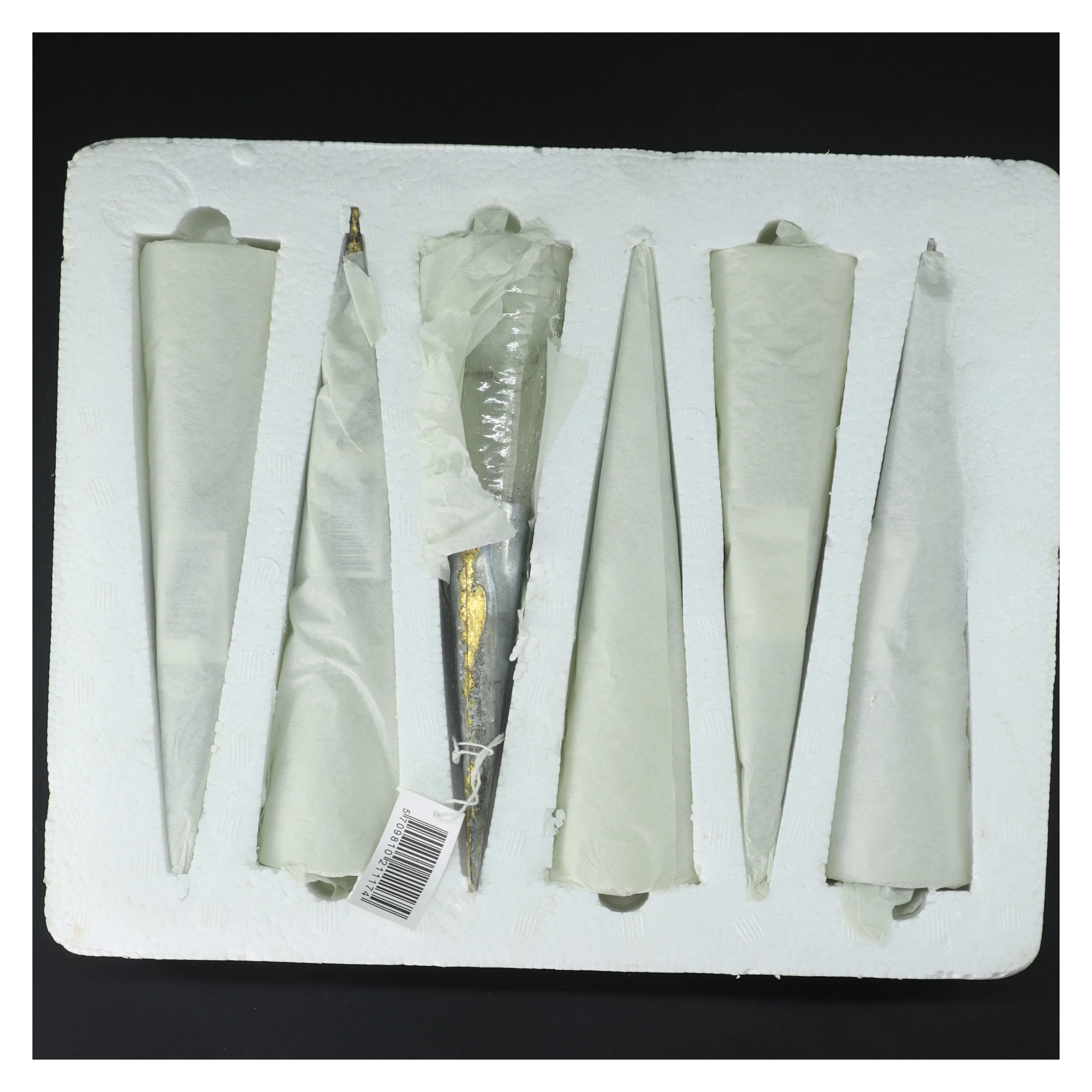 Glasistapper, sæt med 6 (str. 6 stk 21 cm)