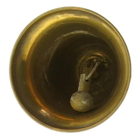 Messingklokke med julemotiv (str. 12,5 cm)