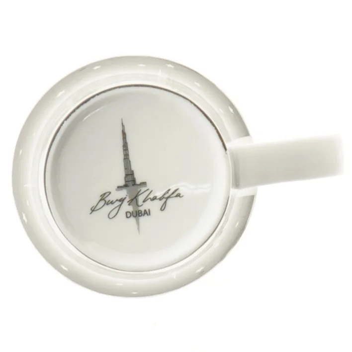 Dubai souvenir krus med Burj Khalifa design fra Dubai (str. Ø 9,5x15 cm)