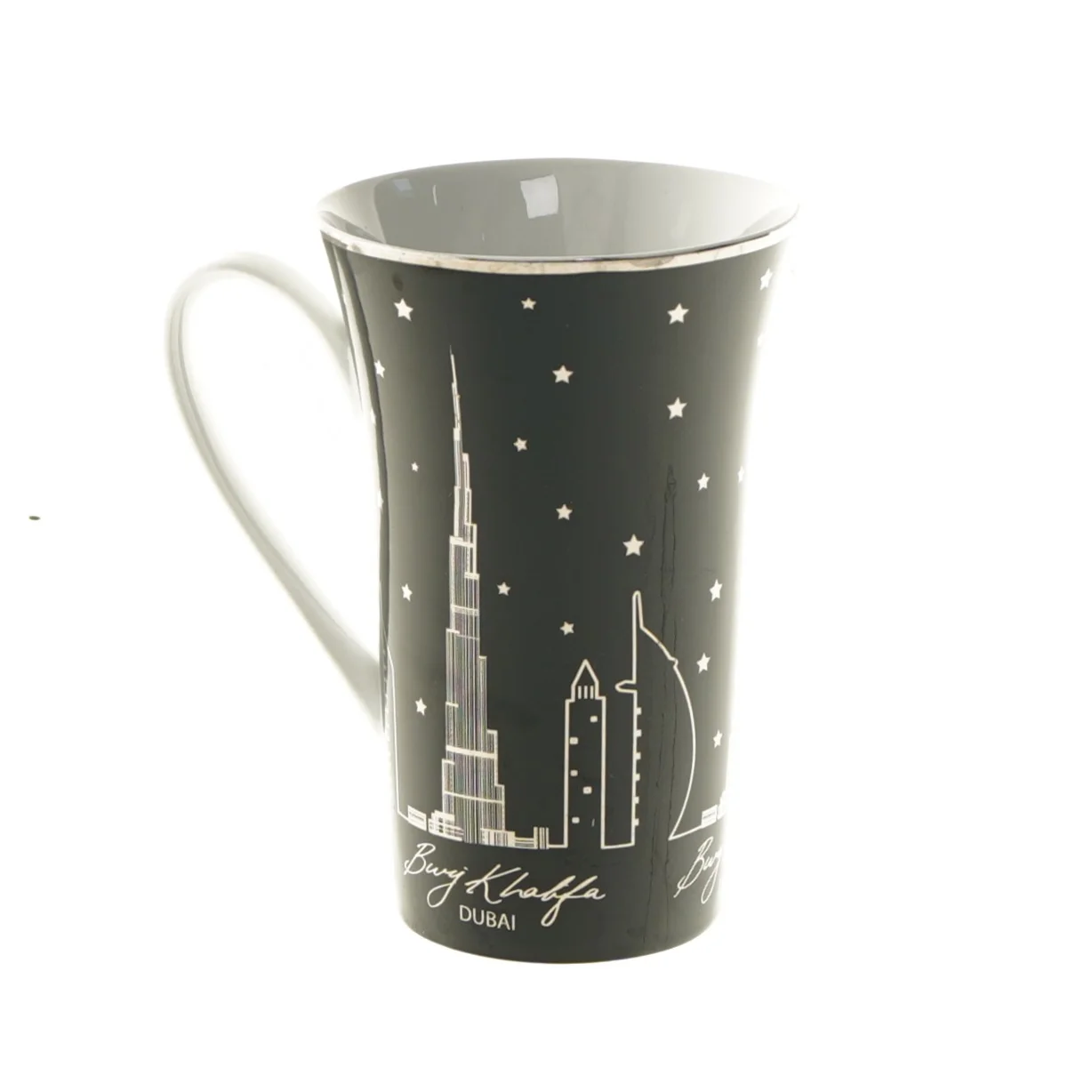 Dubai souvenir krus med Burj Khalifa design fra Dubai (str. Ø 9,5x15 cm)