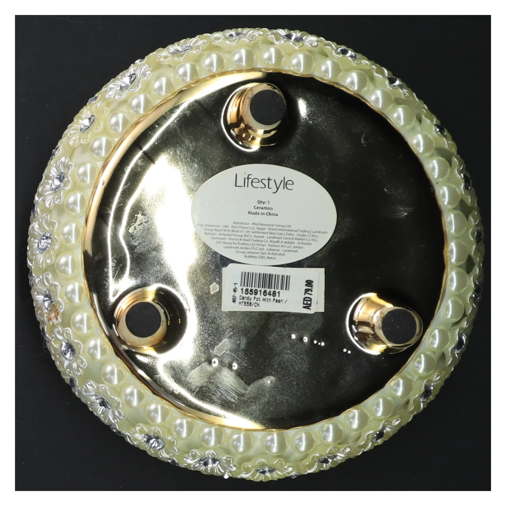 Dekorativ opbevaringskrukke med låg fra Lifestyle (str. Ø 17 cm)