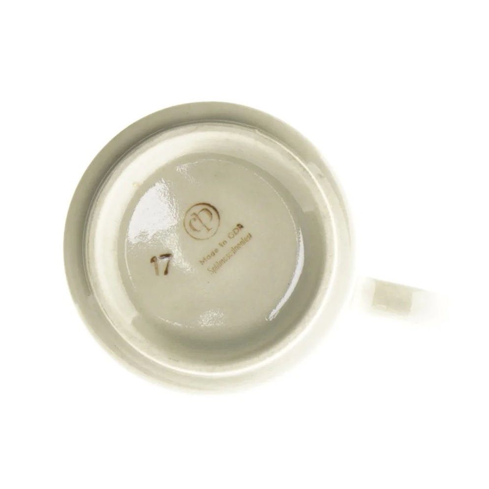 Keramiske krus med røde striber fra Spülmaschinenfest (str. Ø 8x8 cm)