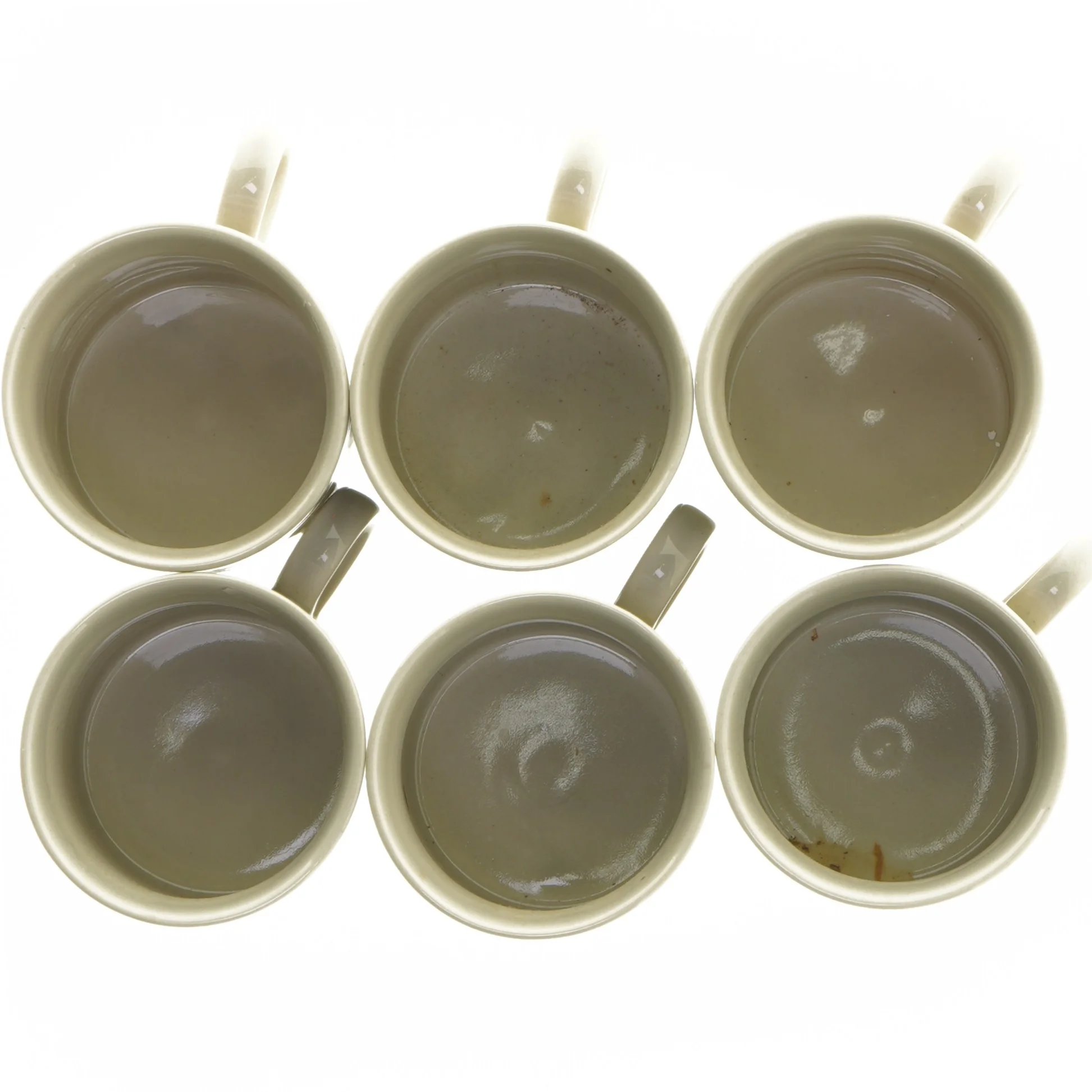 Keramiske krus med røde striber fra Spülmaschinenfest (str. Ø 8x8 cm)