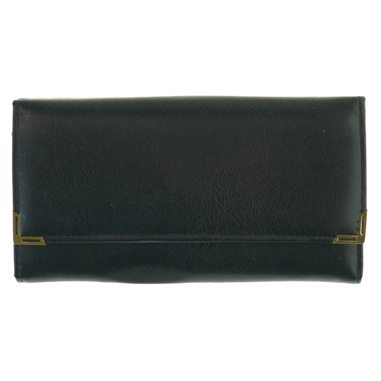 Sort læderpung (str. 18x10 cm)