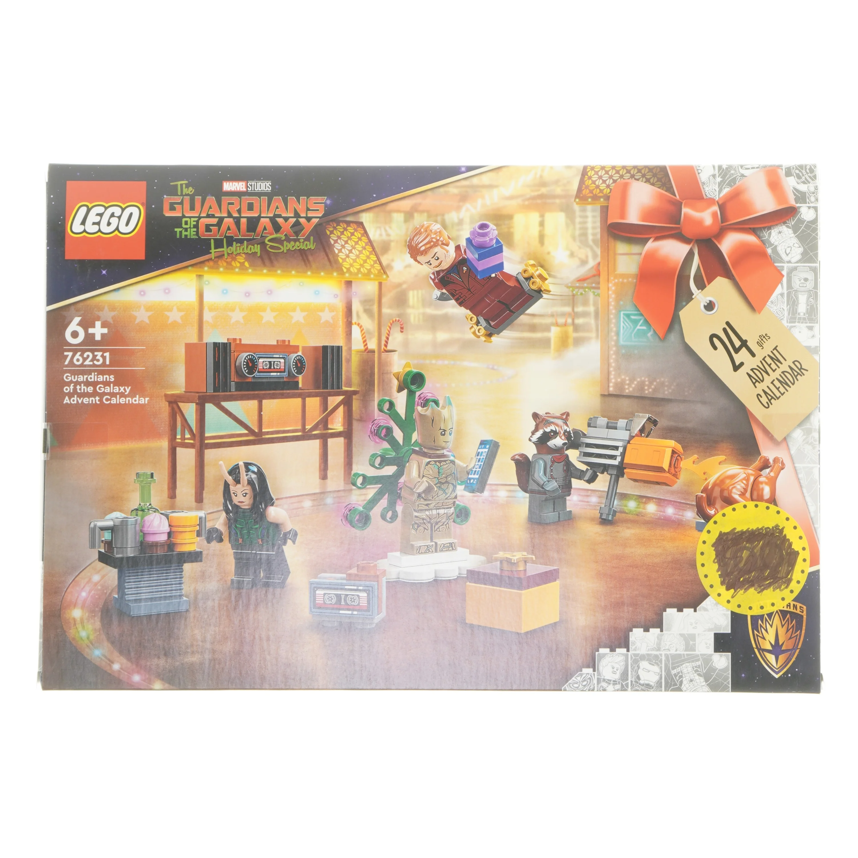LEGO Guardians of the Galaxy Julekalender fra LEGO (str. 26x6,5x38 cm)