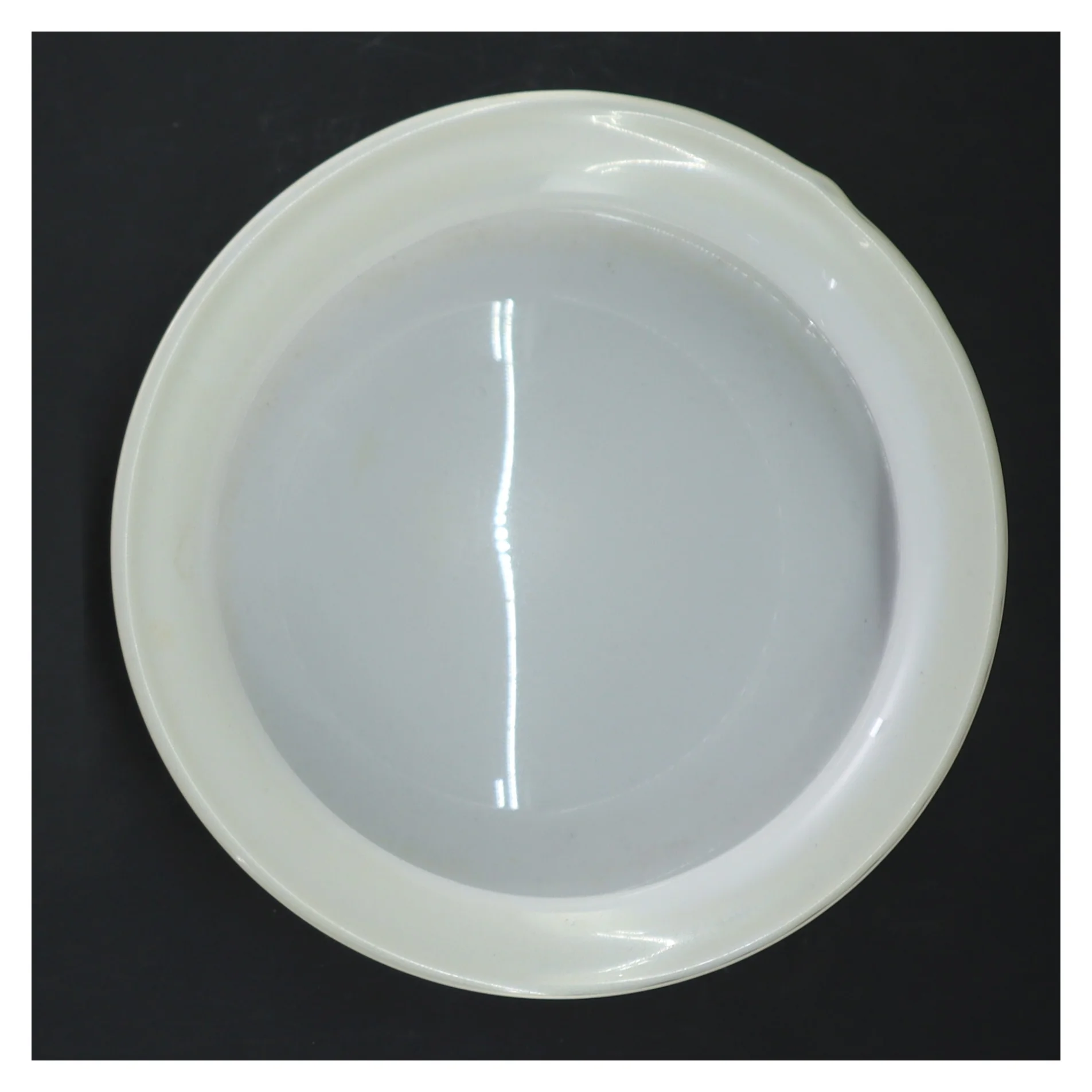 Hvid skål i glas holmegaard (str. Ø 17 cm)