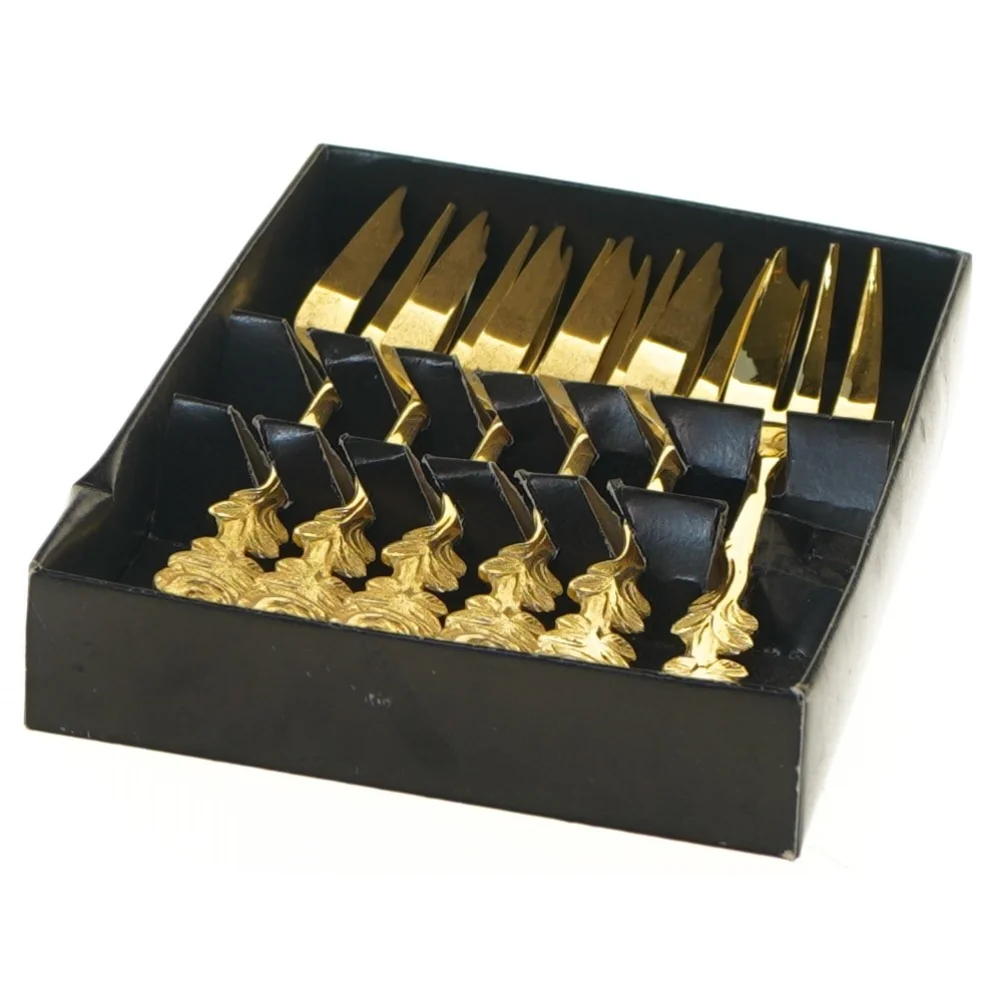Guld dessertgafler (str. 6 stk 14 cm)