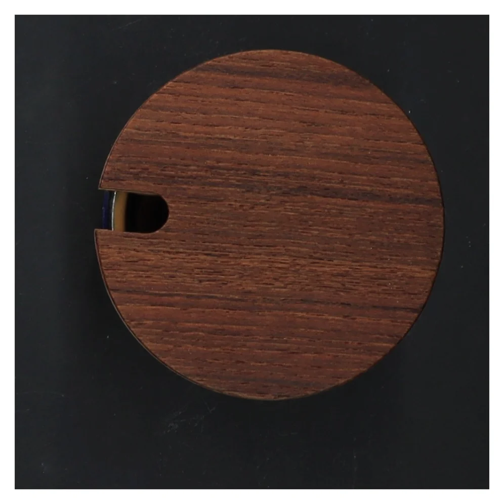 Sennepskrukke med trælåg fra Knabstrup (str. 7,5 cm)