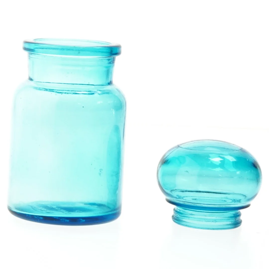 Glasbeholder med låg (str. 14,5 cm)