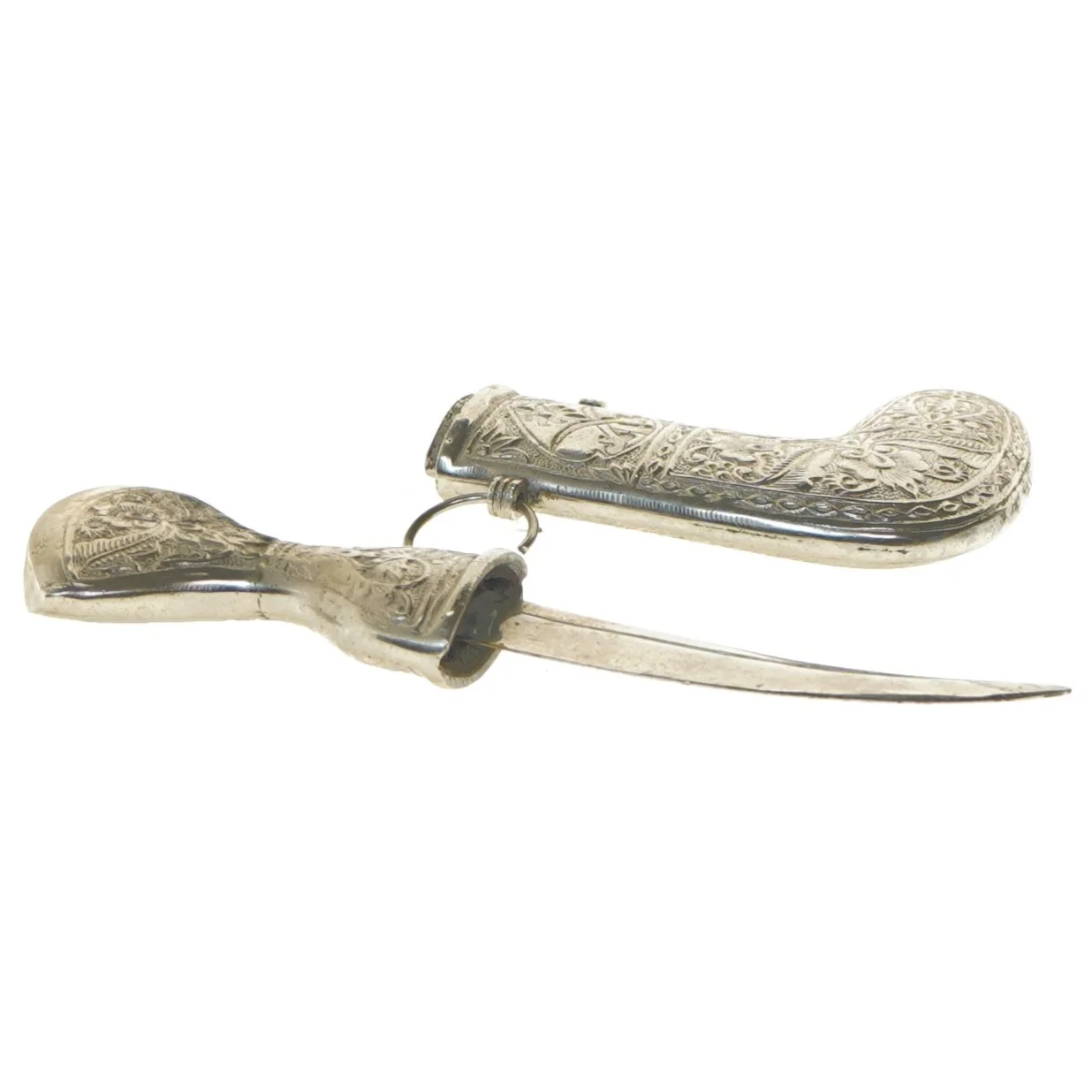 Traditionel dekoreret dolk med skede (str. 19 cm)