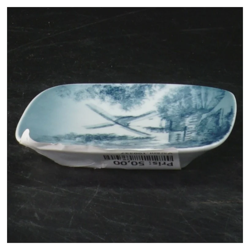 B&G porcelænsplakette Dybbøl Mølle fra Bing & Grøndahl (str. 8x8x1 cm)