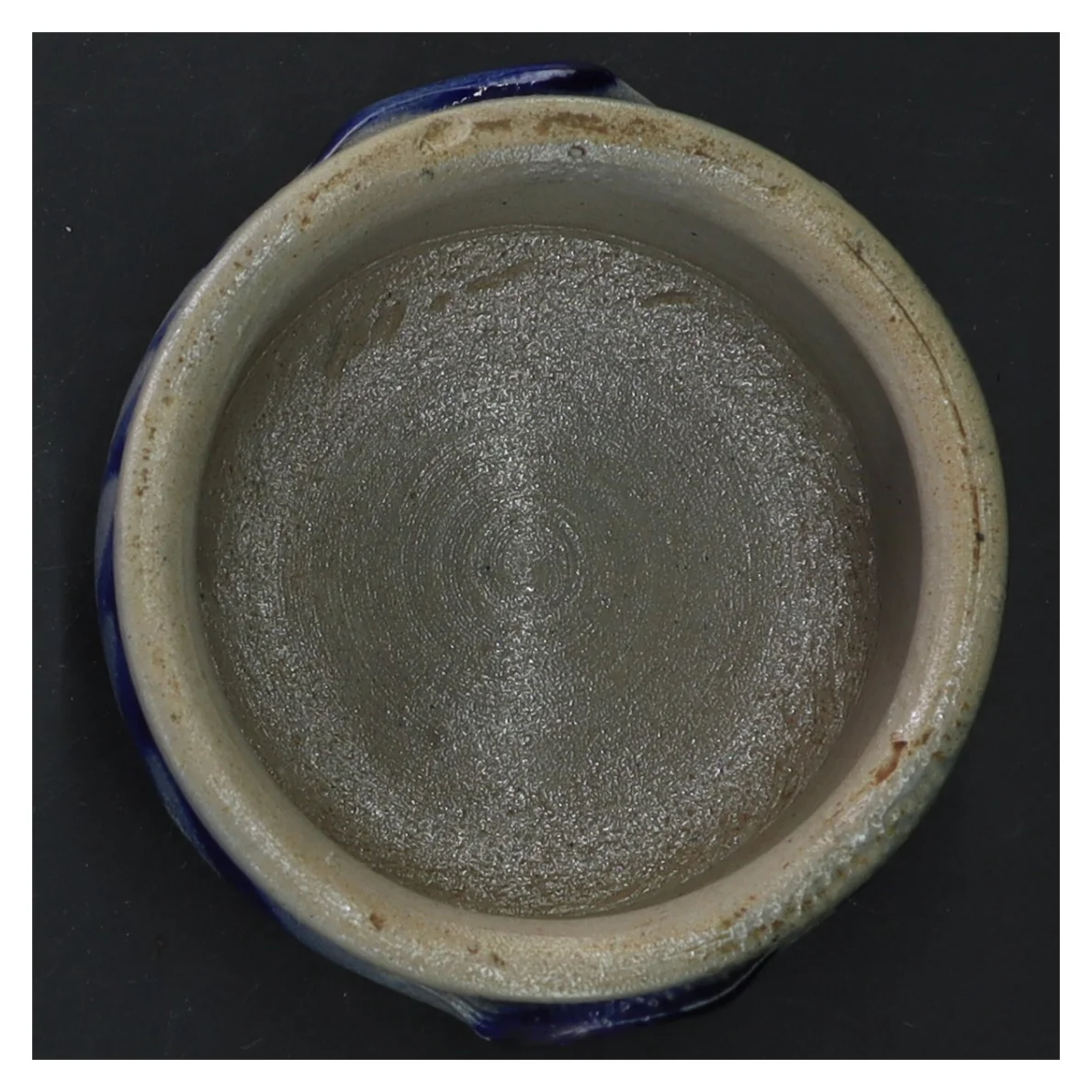 Keramikskål med blå mønster (str. Ø 10x5 cm)