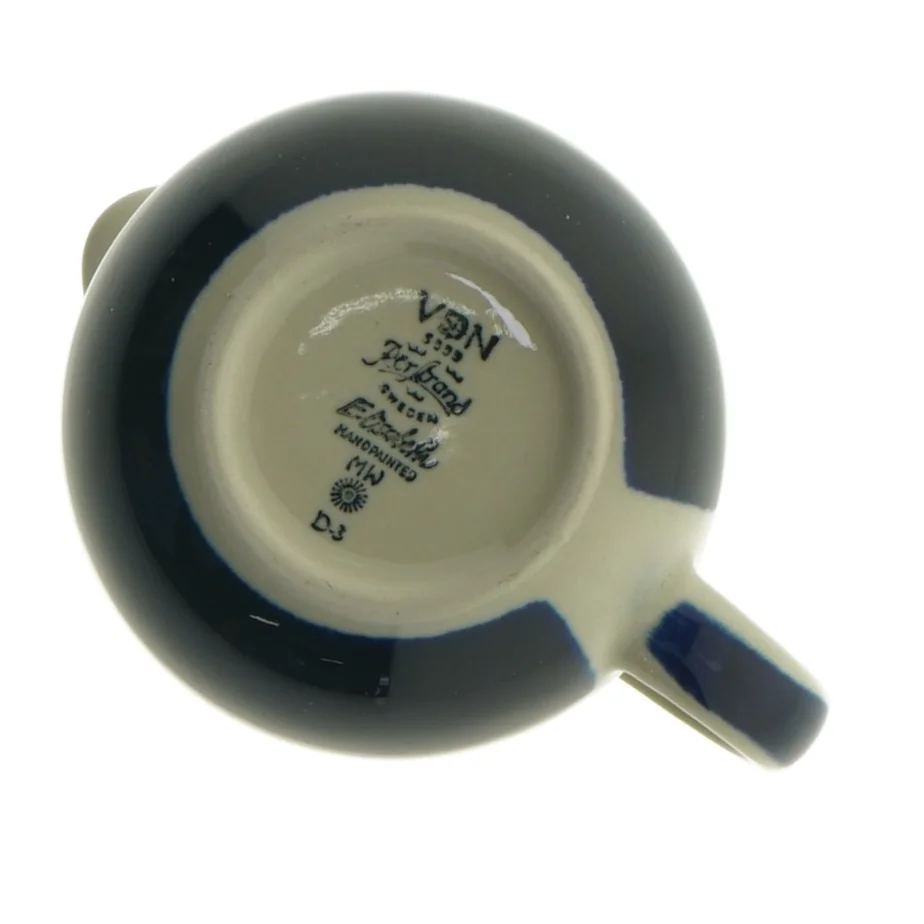 Sukkerskål og flødekande fra Rörstrand (str. Ø. 8,5 cm. og. 9,5 cm)