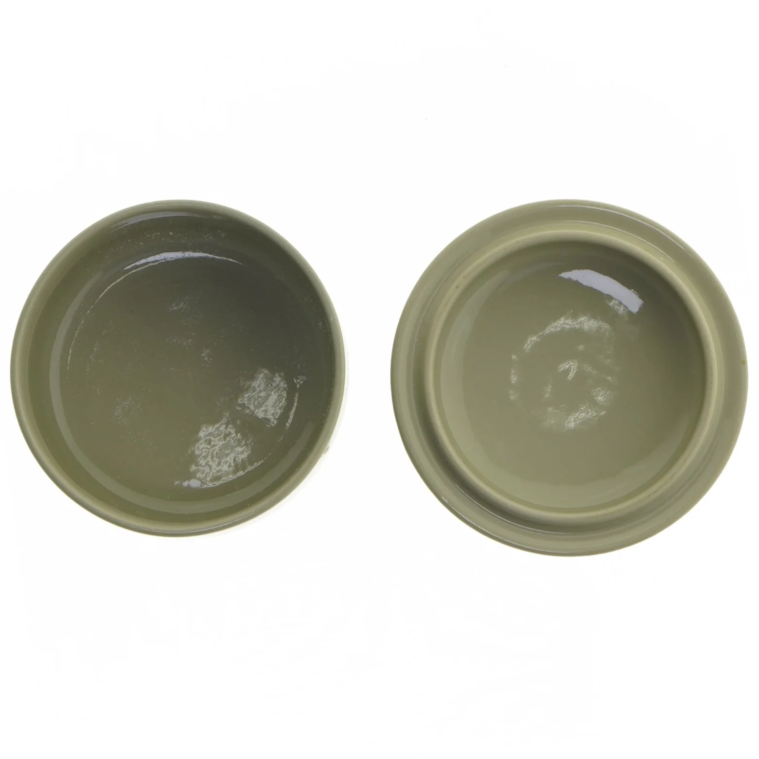 Sukkerskål og flødekande fra Rörstrand (str. Ø. 8,5 cm. og. 9,5 cm)