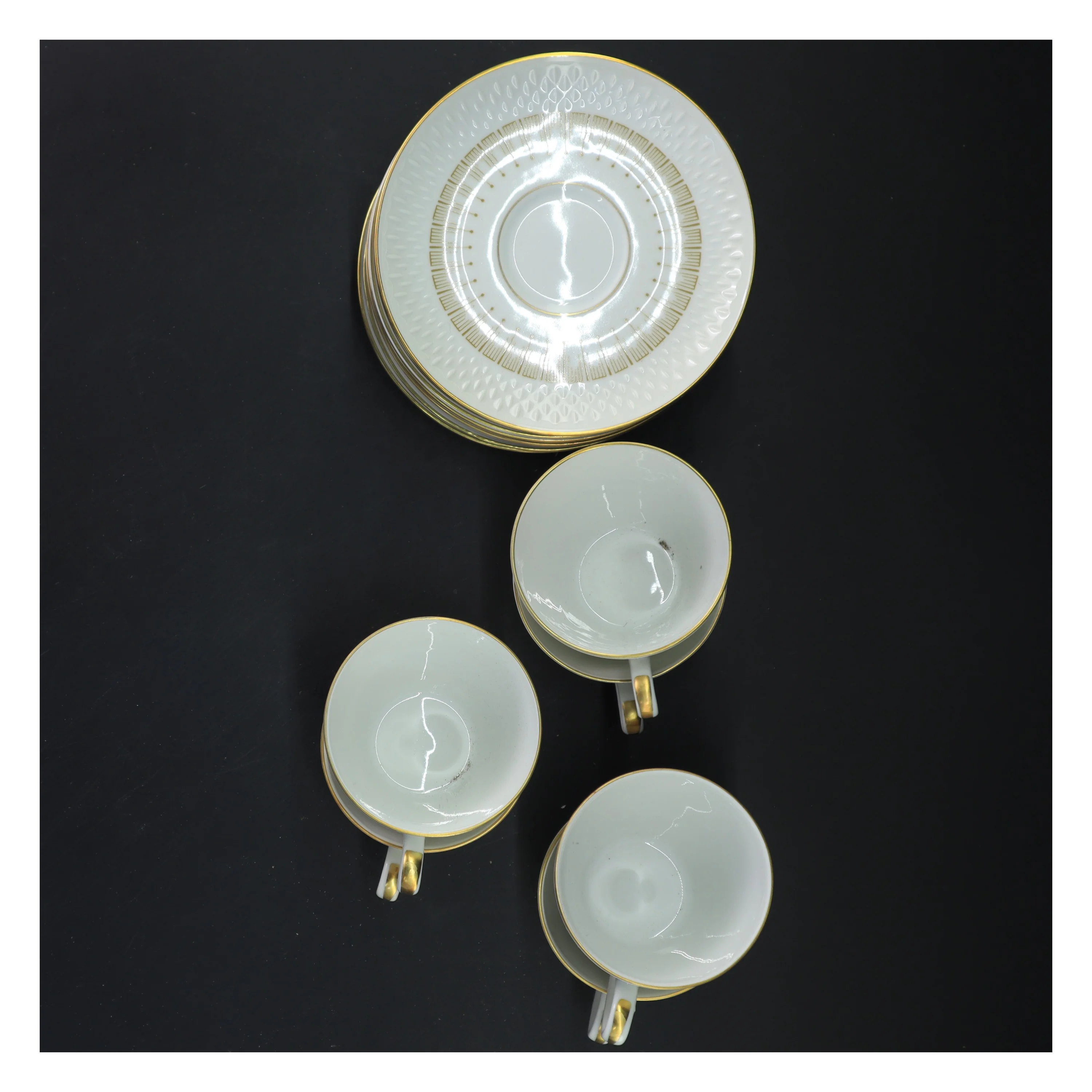 Kaffekopper og underkopper (str. Ø 14&ø7,5x6,5 cm) fra Royal Copenhagen