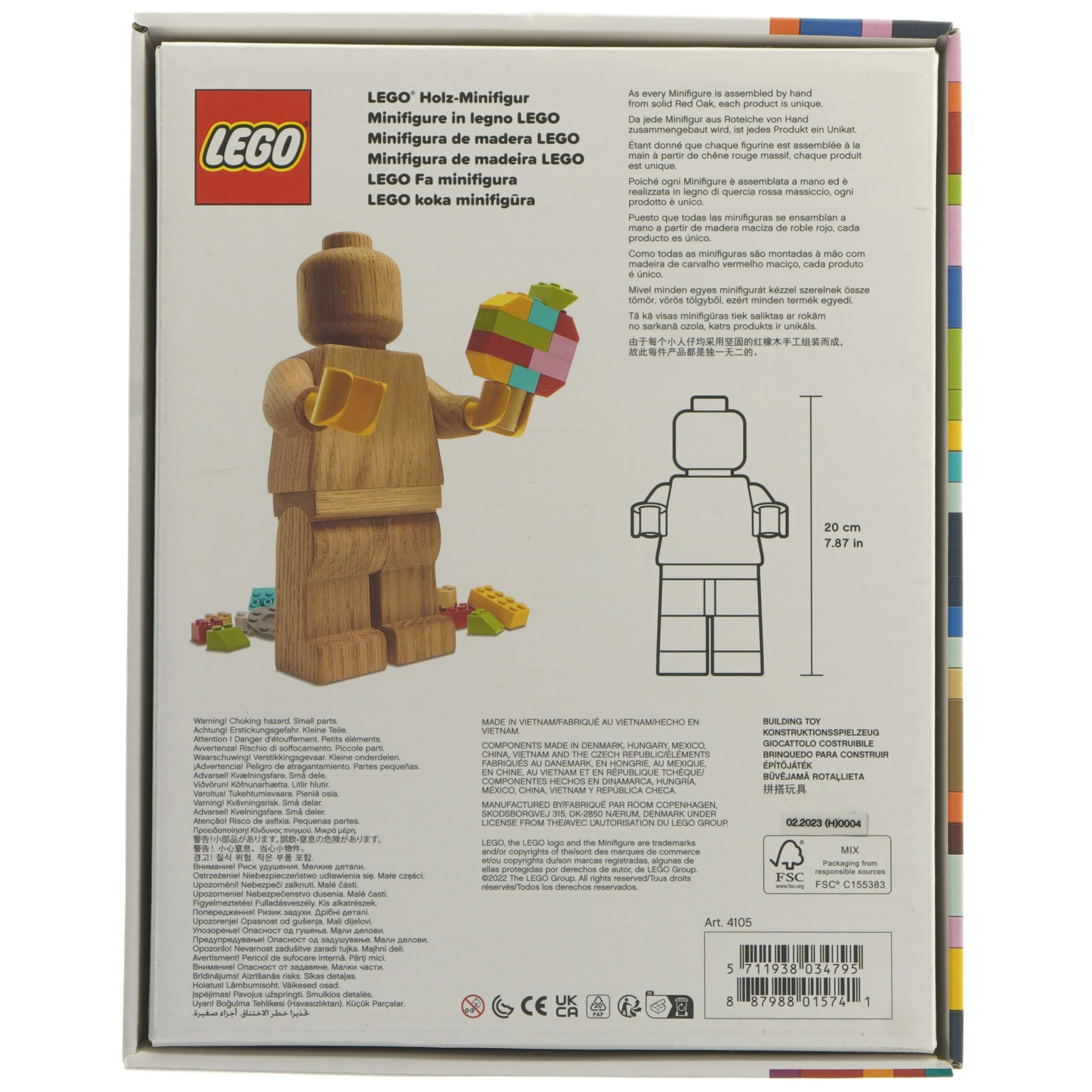 LEGO åben minifigur fra LEGO (str. 20 cm)