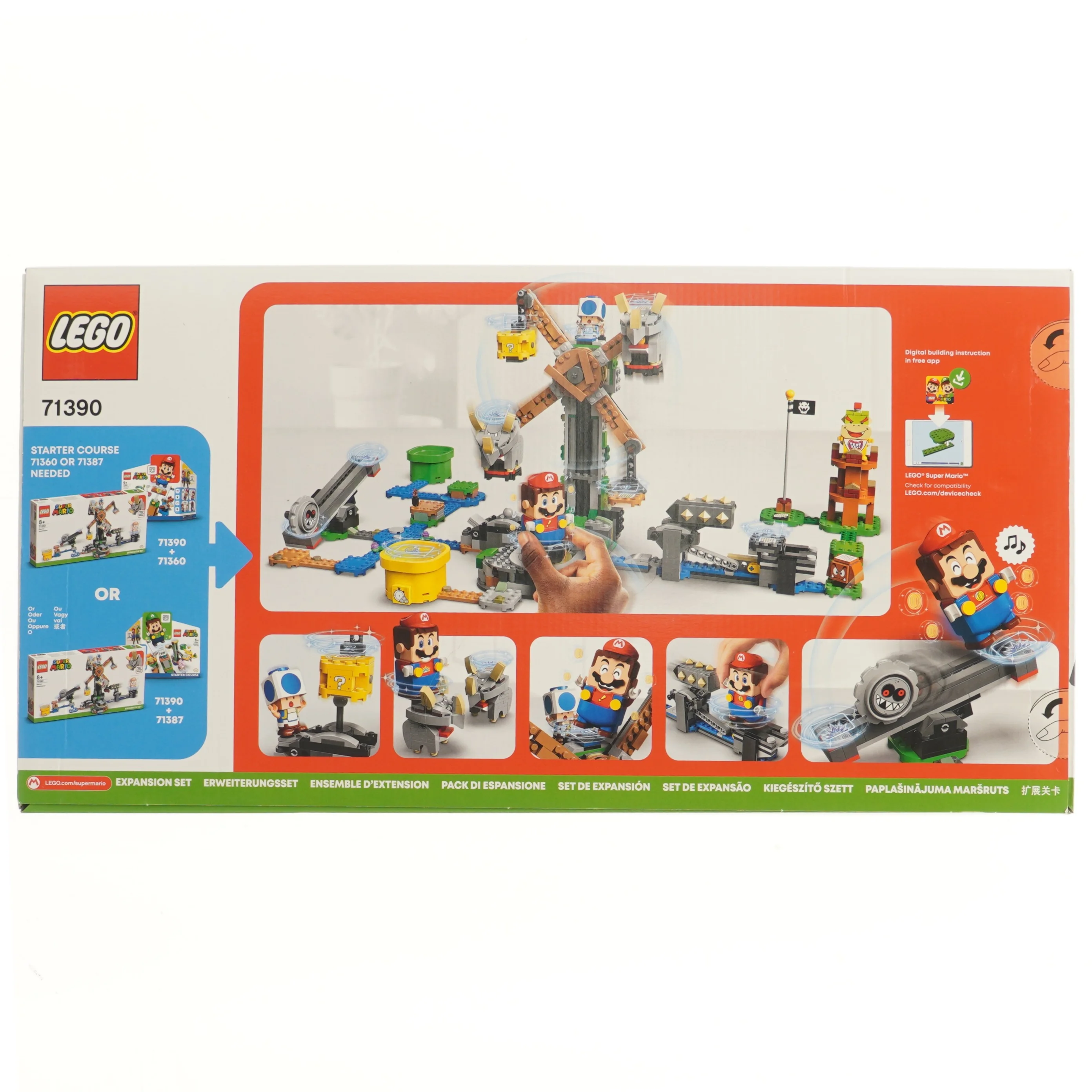 LEGO Super Mario Reznor Knockdown 71390 udvidelsessæt fra Lego (str. 28x7,5x54 cm)