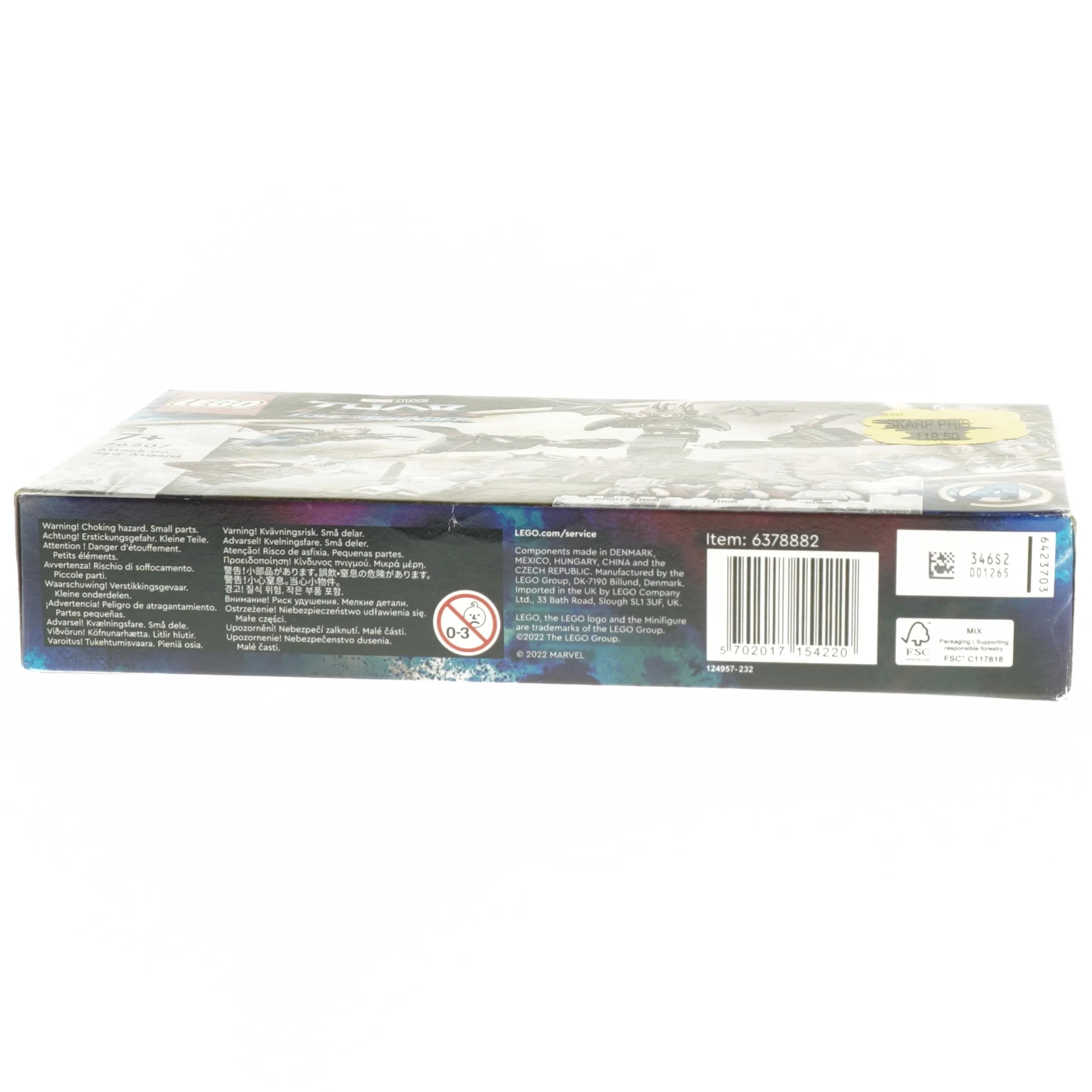 LEGO Thor Love and Thunder sæt 76207 fra LEGO (str. 14x5x26 cm)