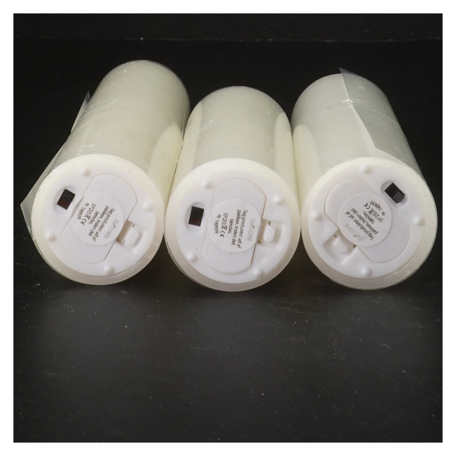 Sæt med LED-stearinlys fra Da Core (str. 17,5 cm og 15 cm og 12,5 cm)