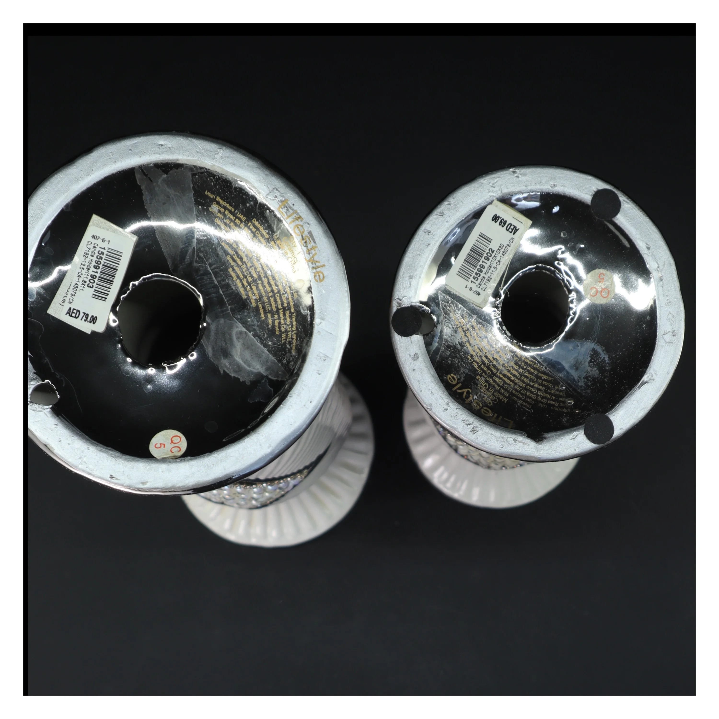 Sæt af dekorative vaser fra Lifestyle (str. Ø 10 & 10,5 cm længden 30 & 35,5 cm)