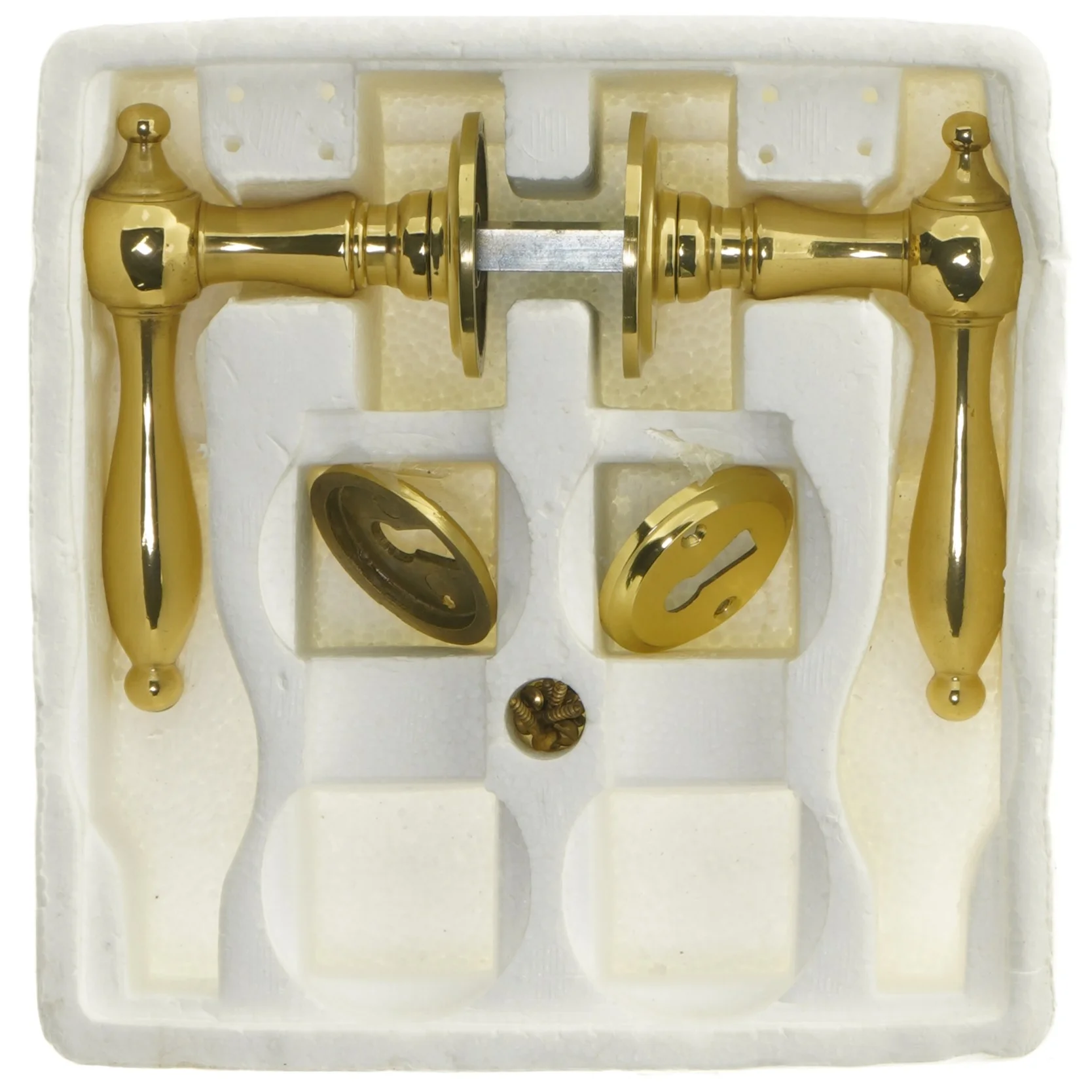 Messing dørhåndtag sæt (str. 8x11,5 cm)