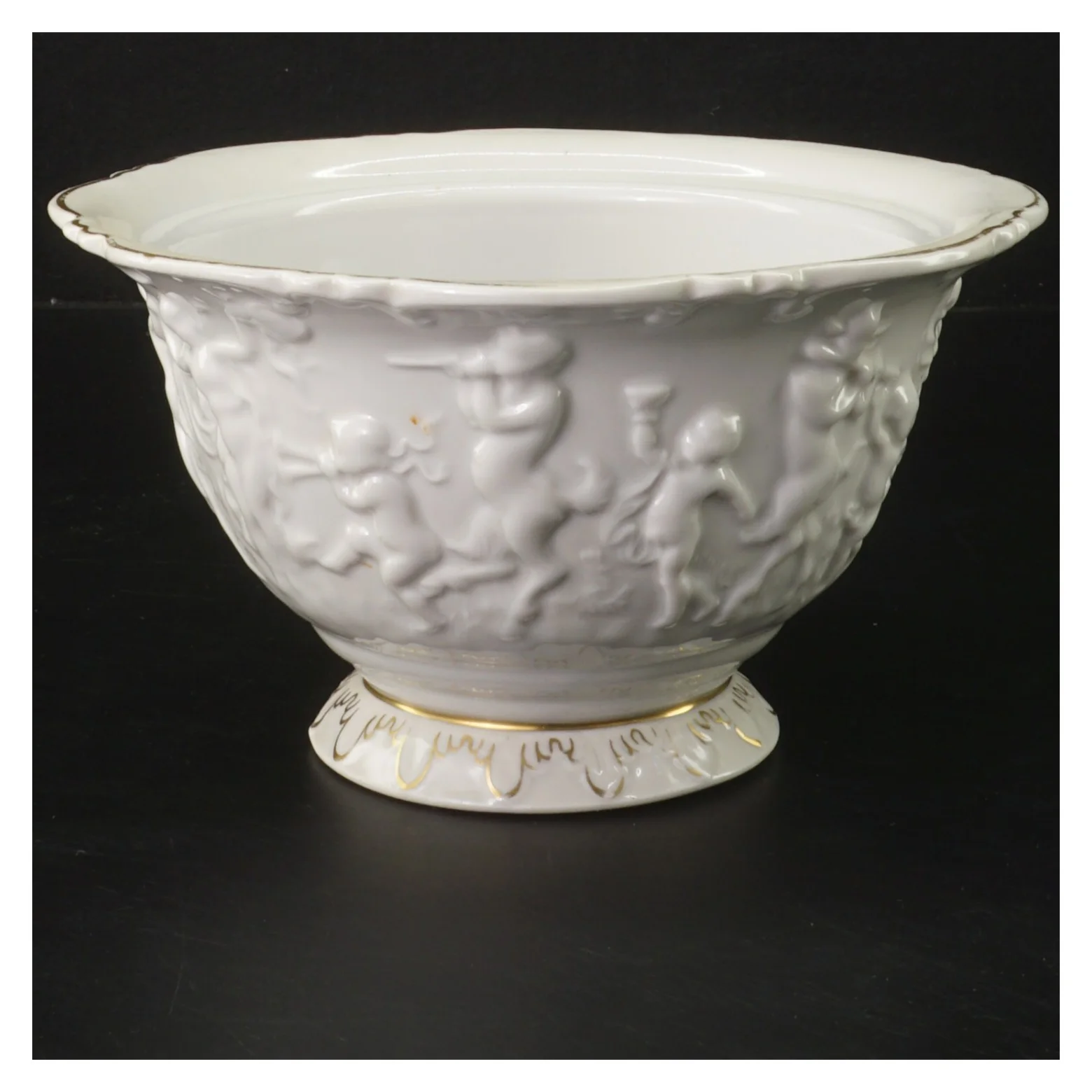 Dekorativ porcelænsskål med låg (str. Ø 17 cm)