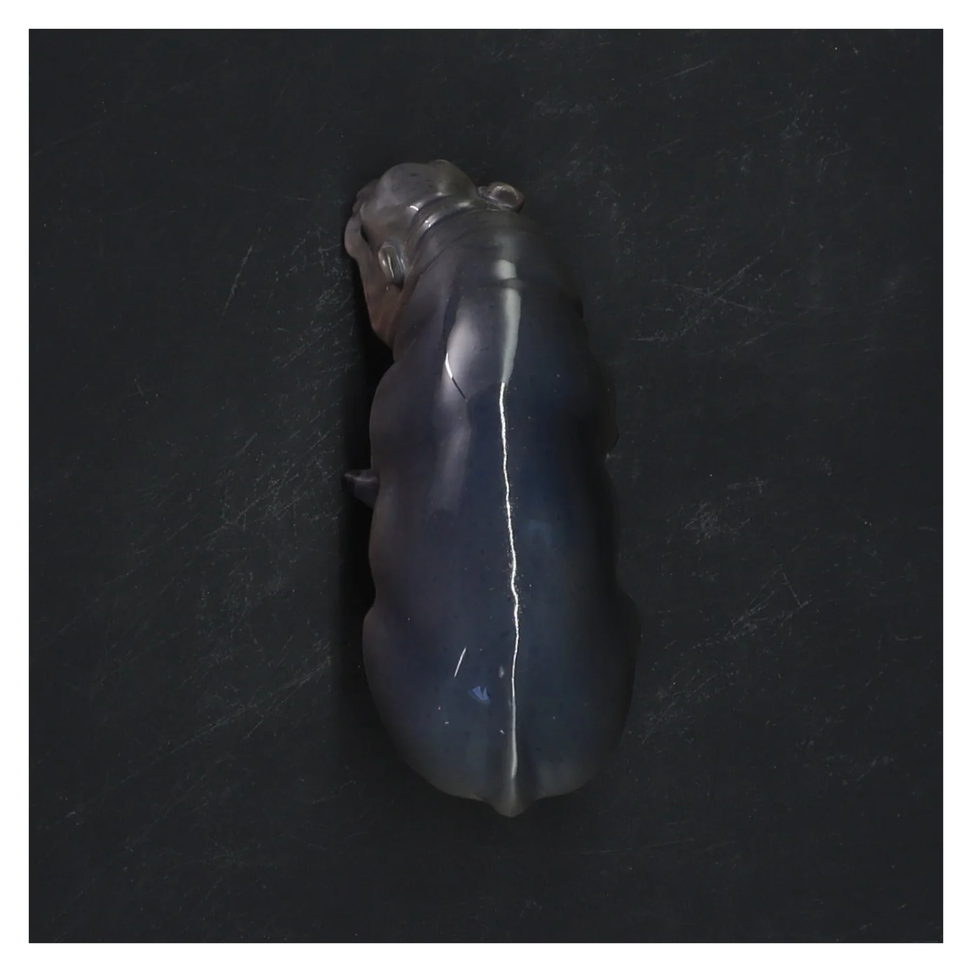 Porcelænsfigur af flodhest (str. 11x6 cm)