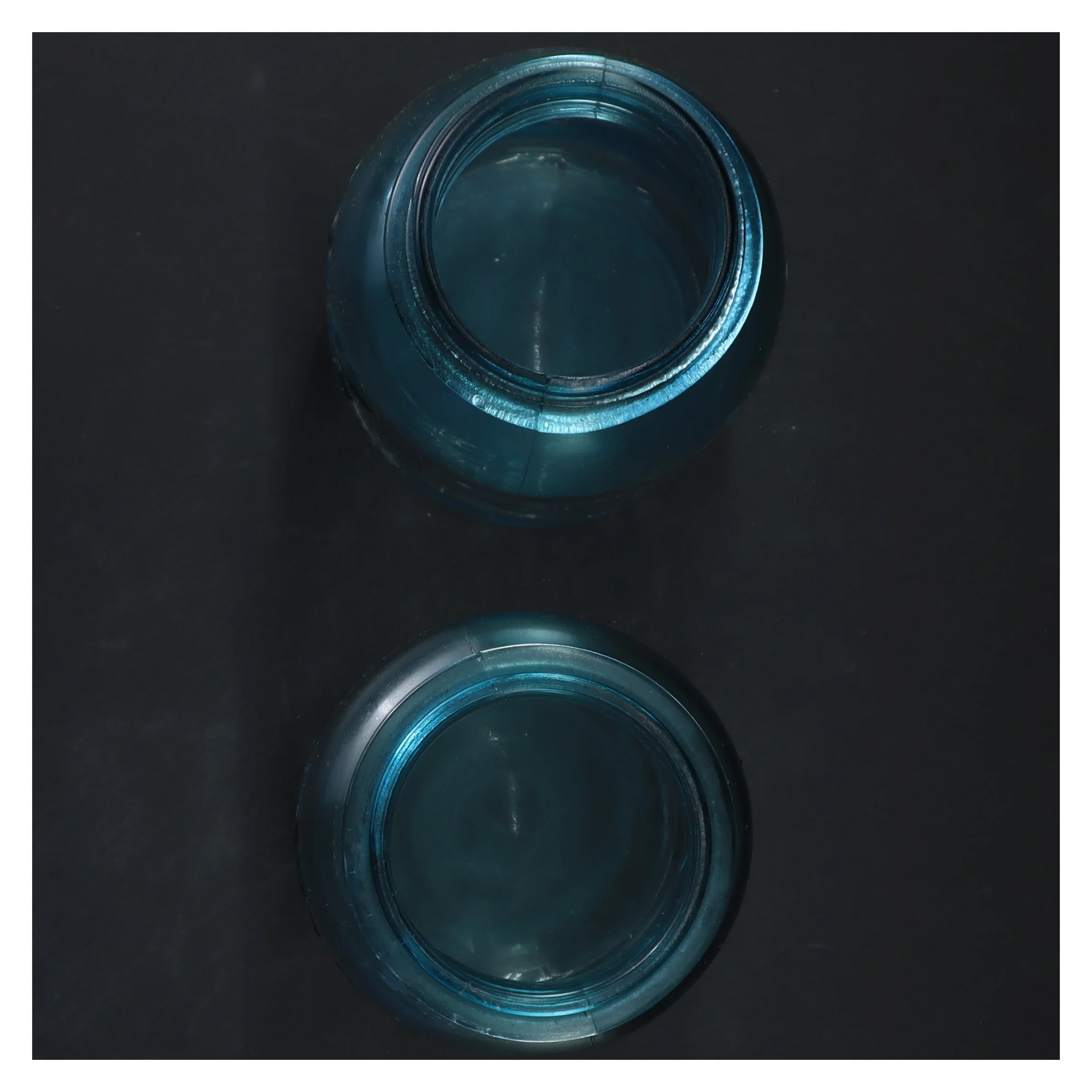 Blå glas Ball krukker (str. 17,5x9,5 cm)