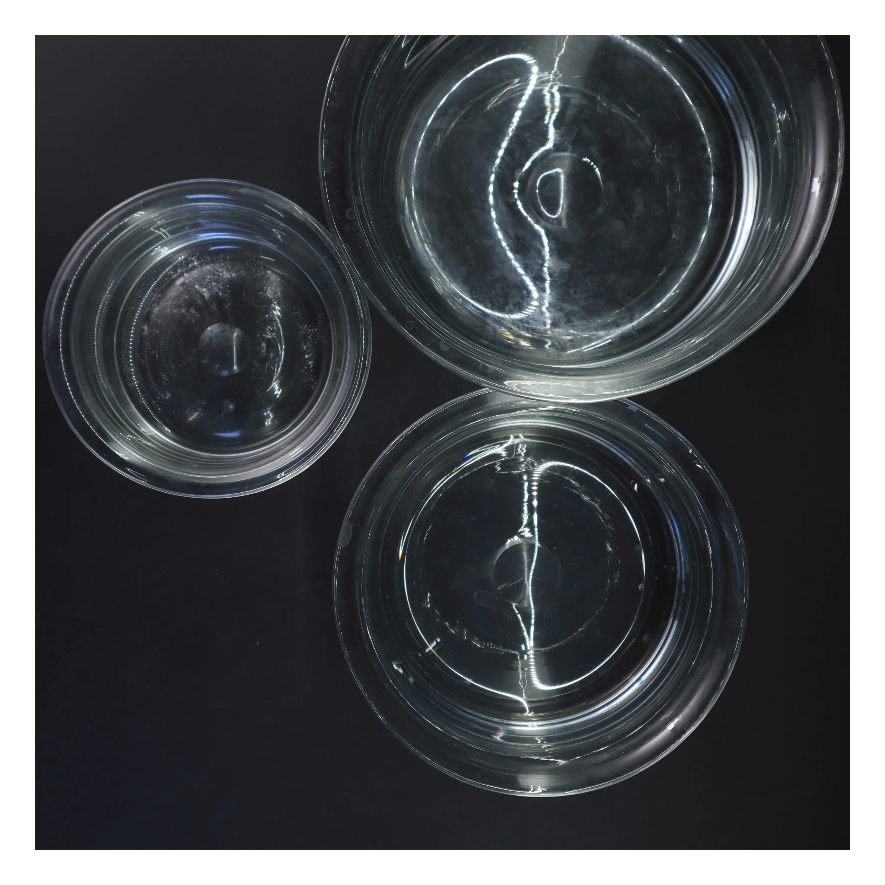 sæt med glasskåle (str. 14x23&11x19&9x15 cm)