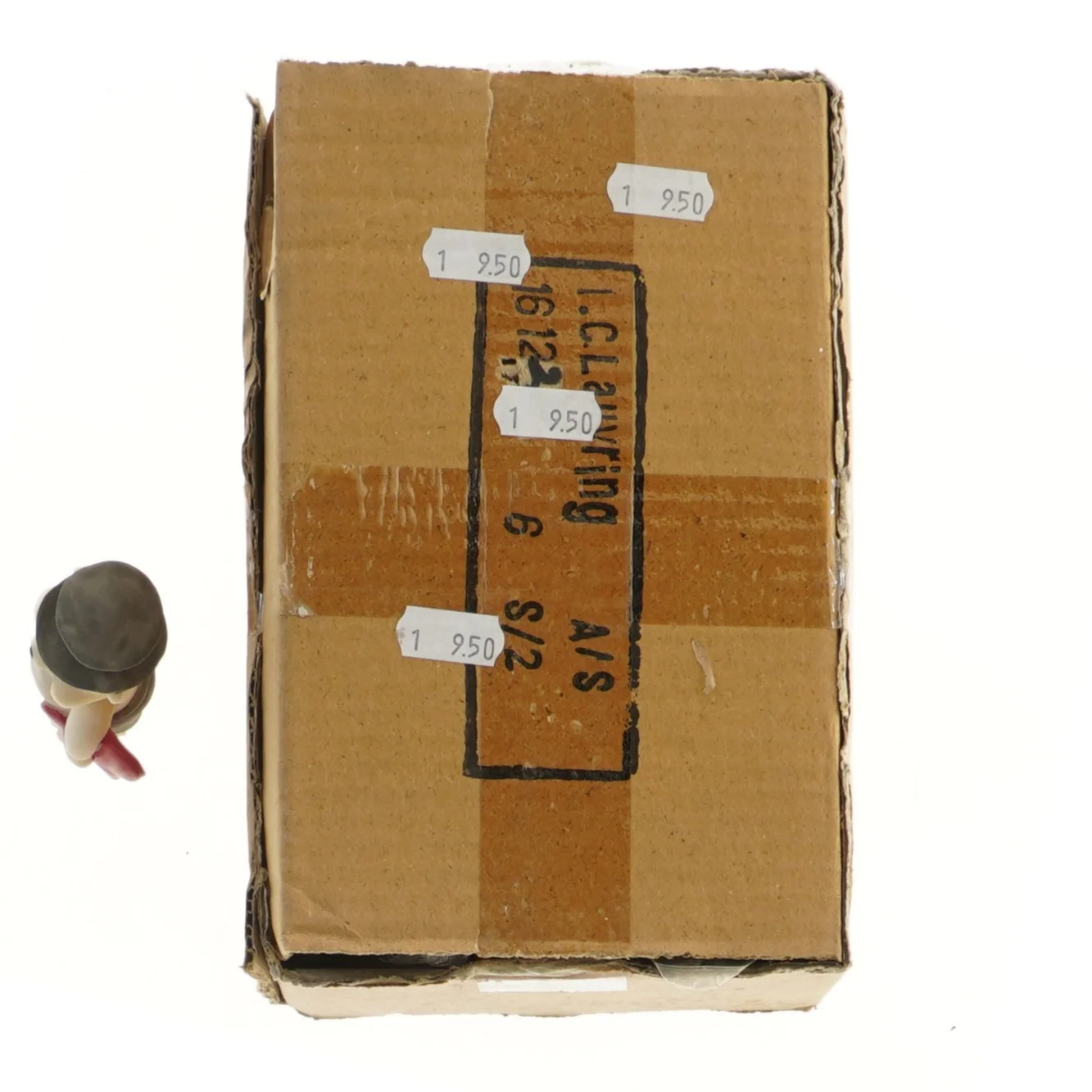 Dekorationsbamser med hjerte, 12 stk. (str. 12 styk, 8 cm)