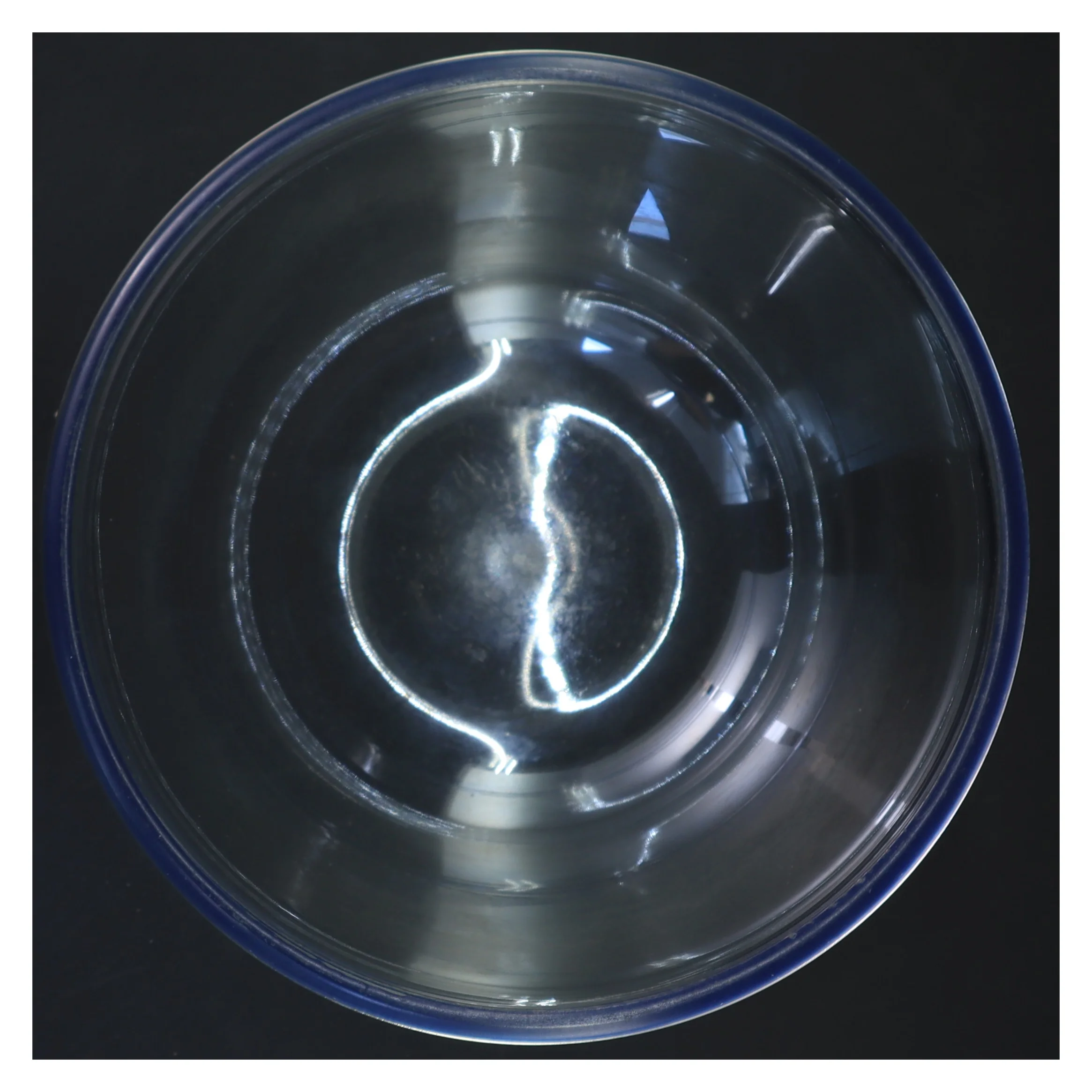 Rund glasskål (str. Ø 21x11 cm)