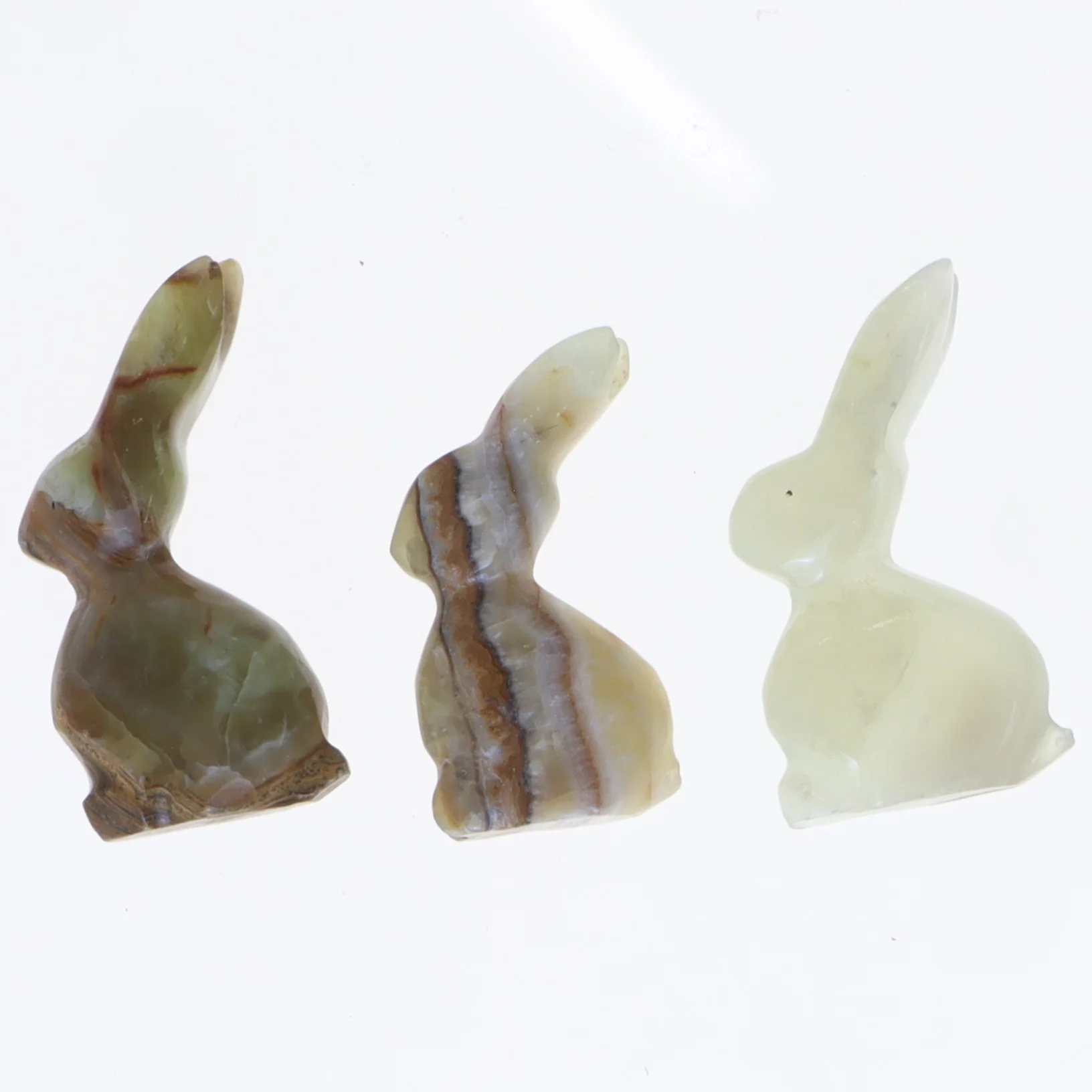 Dekorative kaniner i sten (str. 5 cm. og 5,5 cm. og 6 cm)
