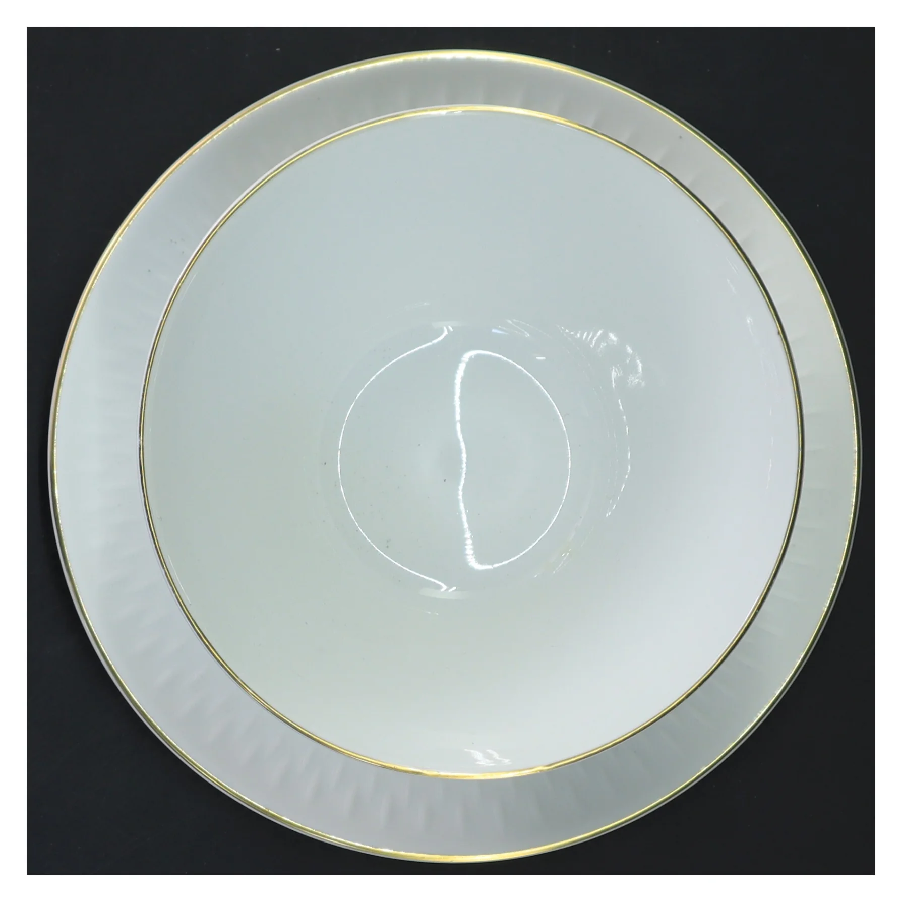 Tesæt med skål og tallerken (str. Ø 14x8 cm)