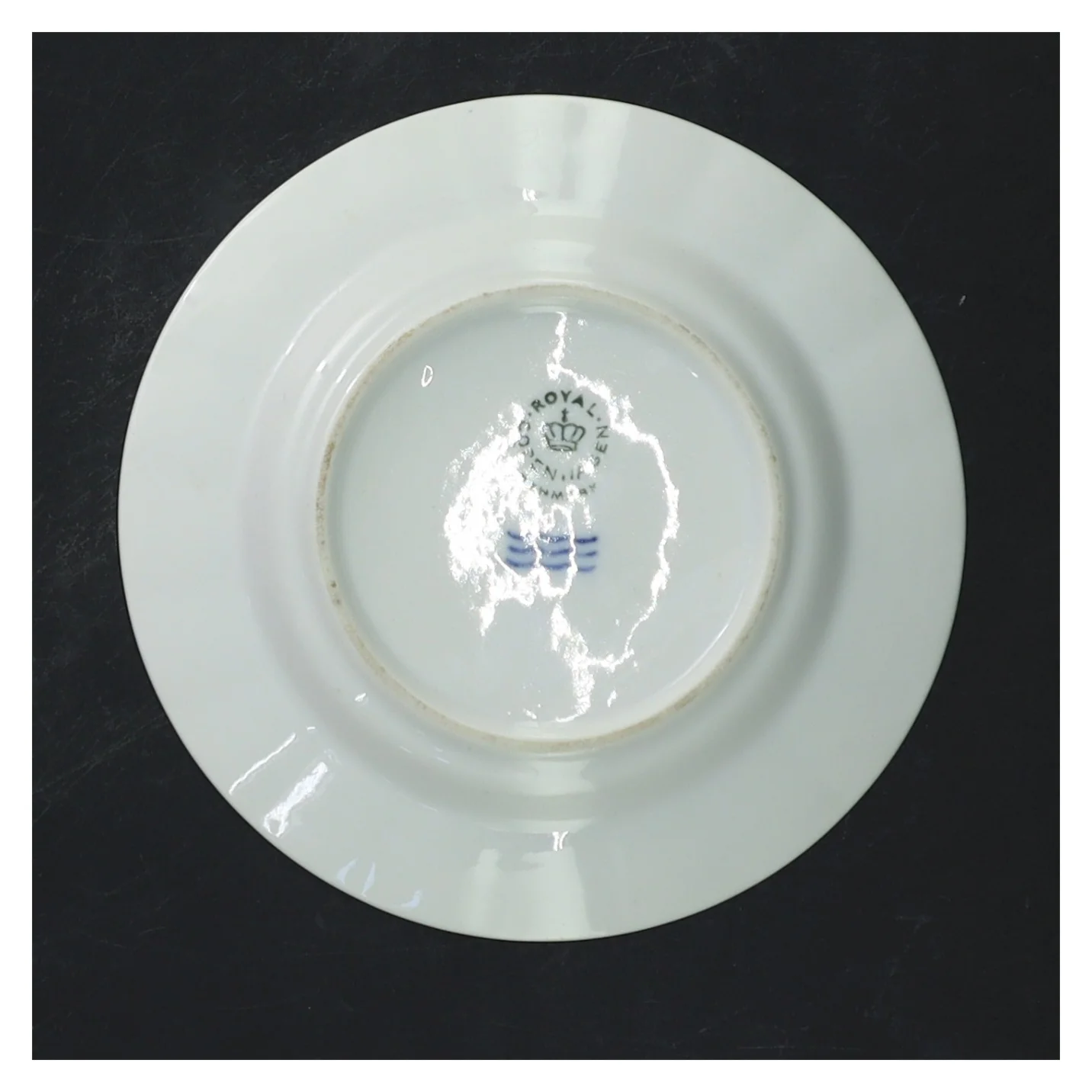 Royal Copenhagen tallerken med skibsmotiv fra Royal Copenhagen (str. Ø 12,5 cm)