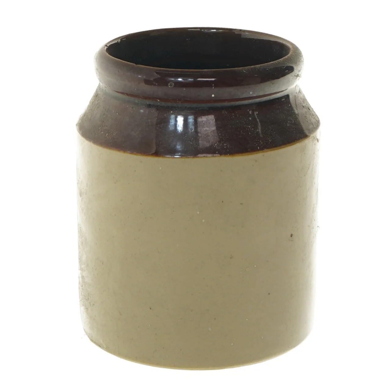 Keramikkrukke med tekst (str. Ø 10x15 cm)