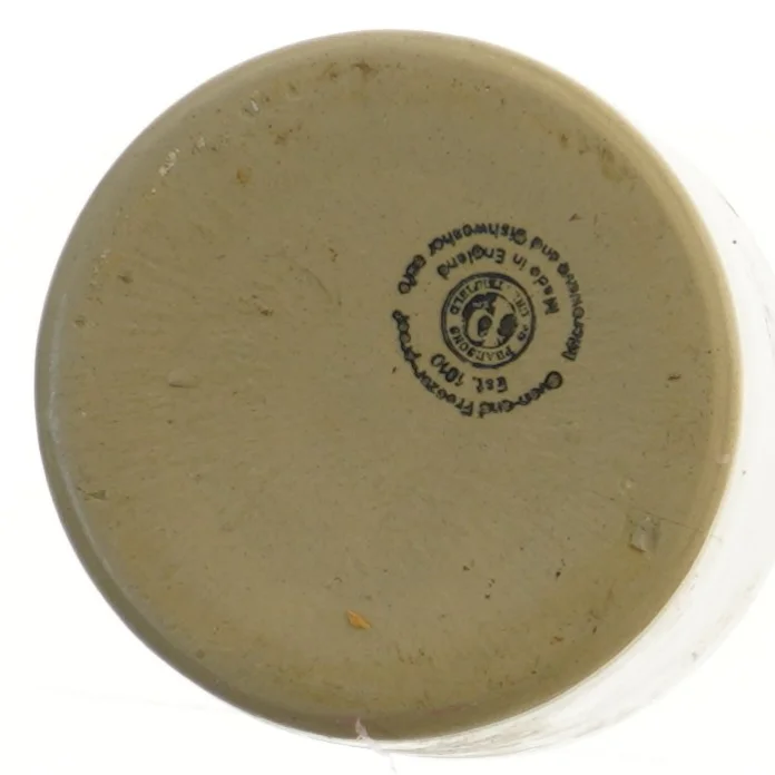 Keramikkrukke med tekst (str. Ø 10x15 cm)