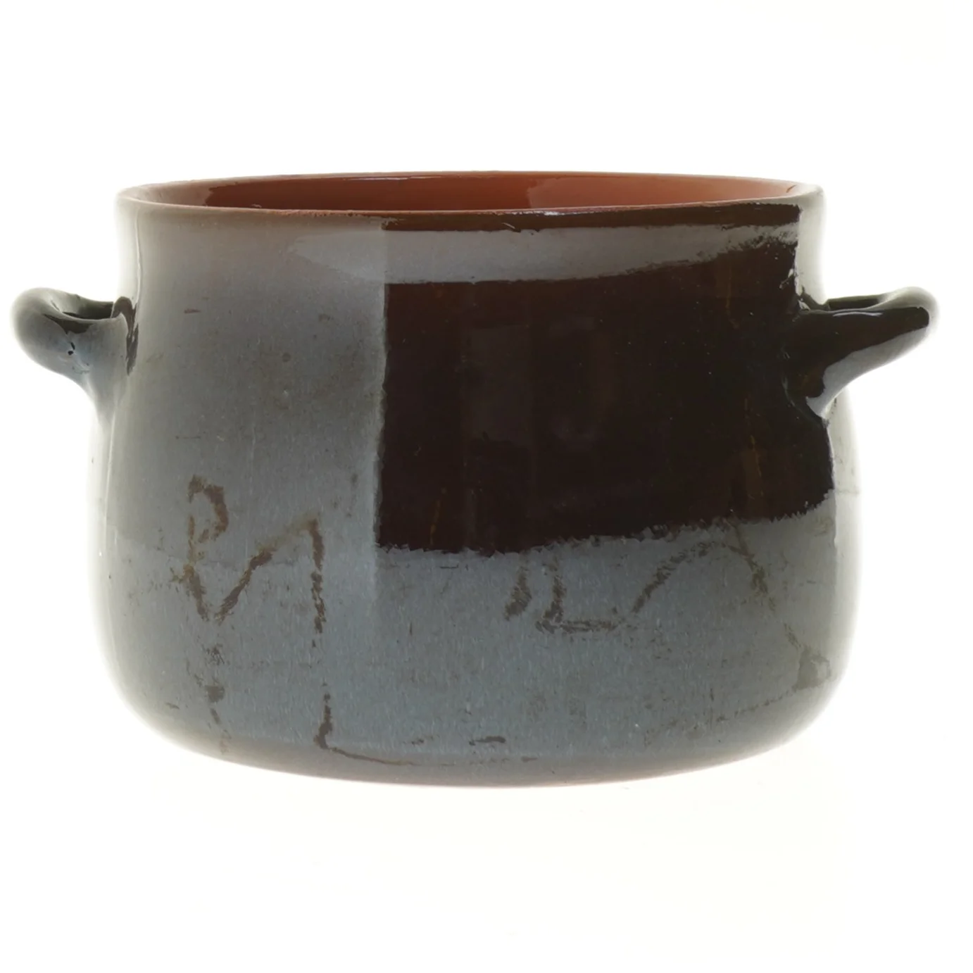 Brune keramikgryder med hank (str. 2 stk Ø 15,5 & 21 cm)