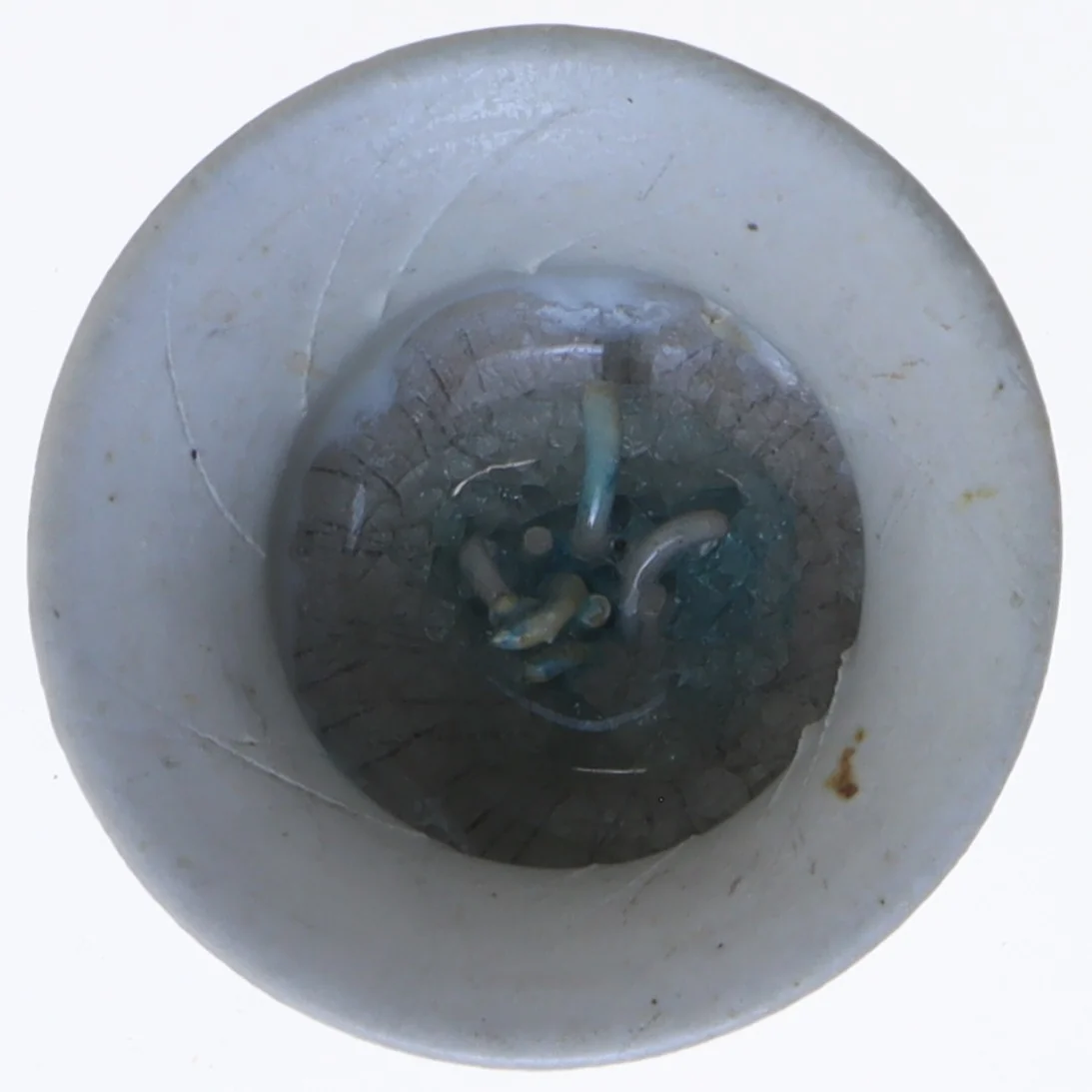 Lille hvid keramikskål (str. Ø 7 cm)