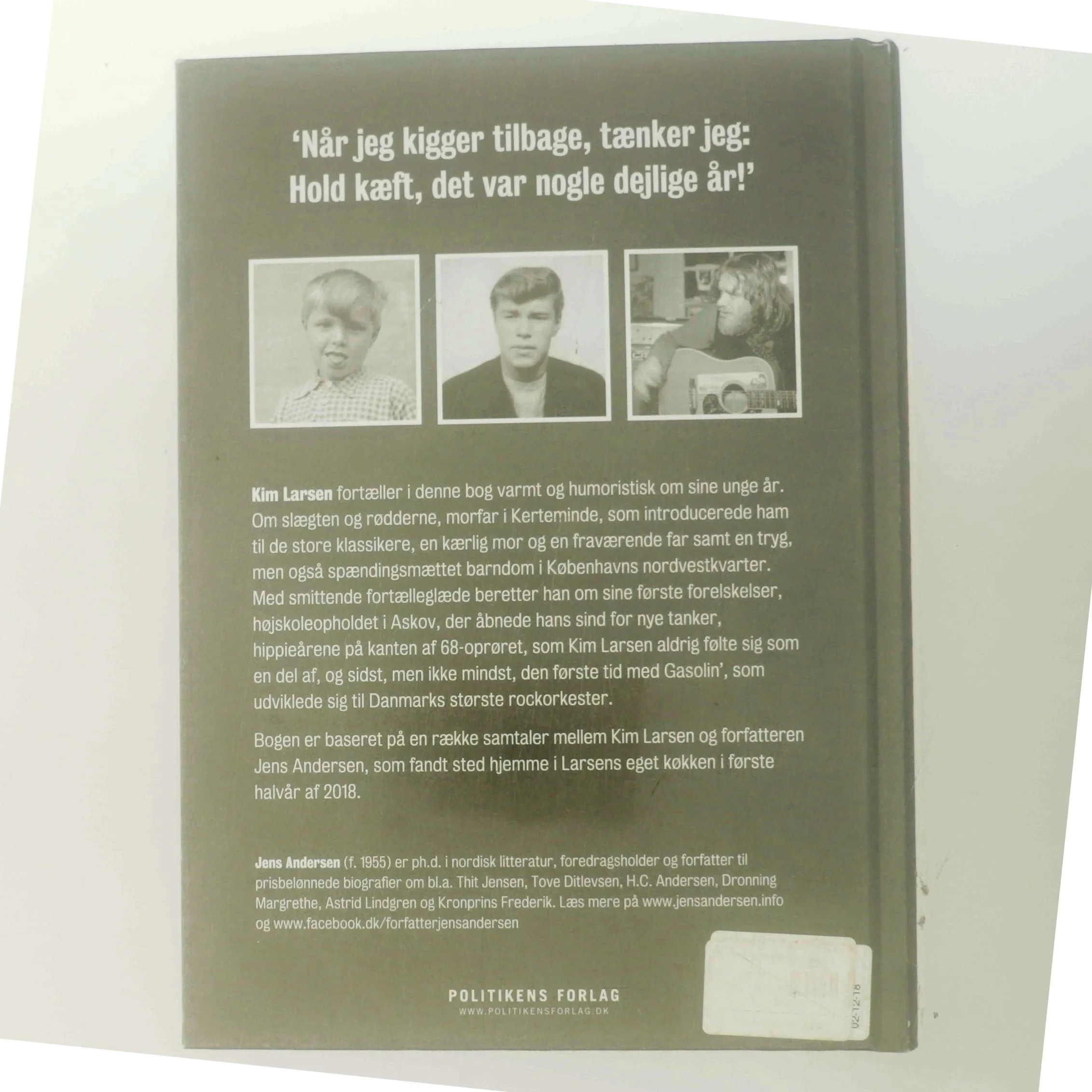 Mine unge år - Kim Larsen af Jens Andersen (Bog)