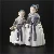 To Amagerpiger, Royal Copenhagen figur 1316 (str. 19x17 cm) fra Royal Copenhagen