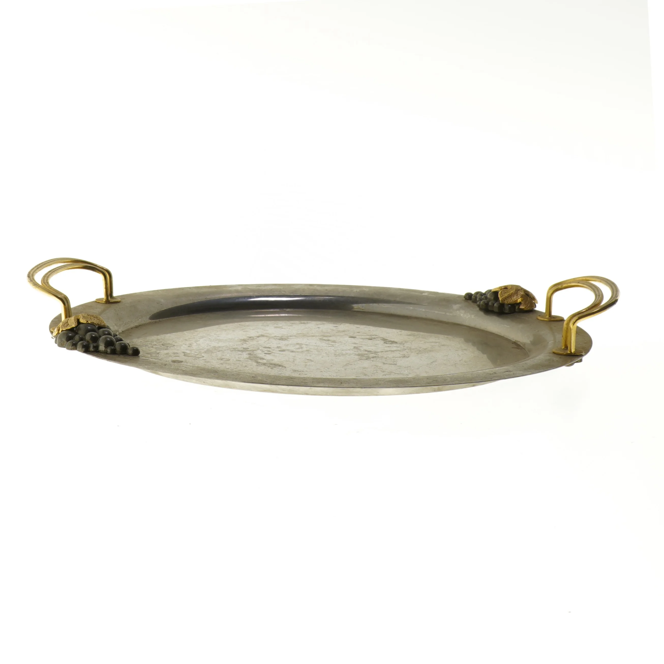 Rund serveringsbakke med håndtag (str. Ø 32,5 cm)