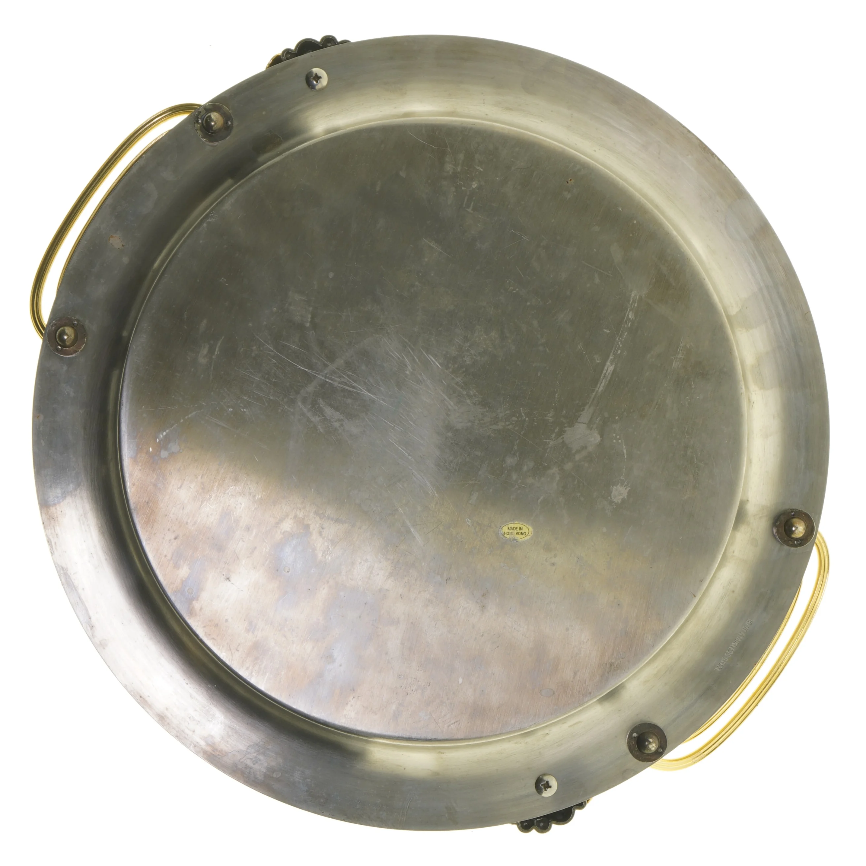 Rund serveringsbakke med håndtag (str. Ø 32,5 cm)