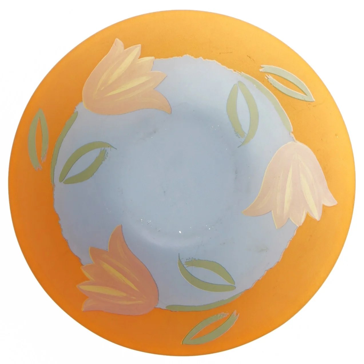 Dekorativ skål med blomster (str. 16,5 cm)