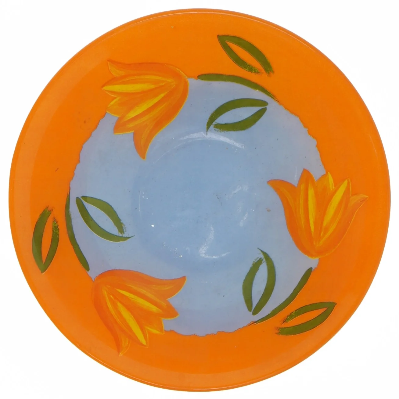 Dekorativ skål med blomster (str. 16,5 cm)