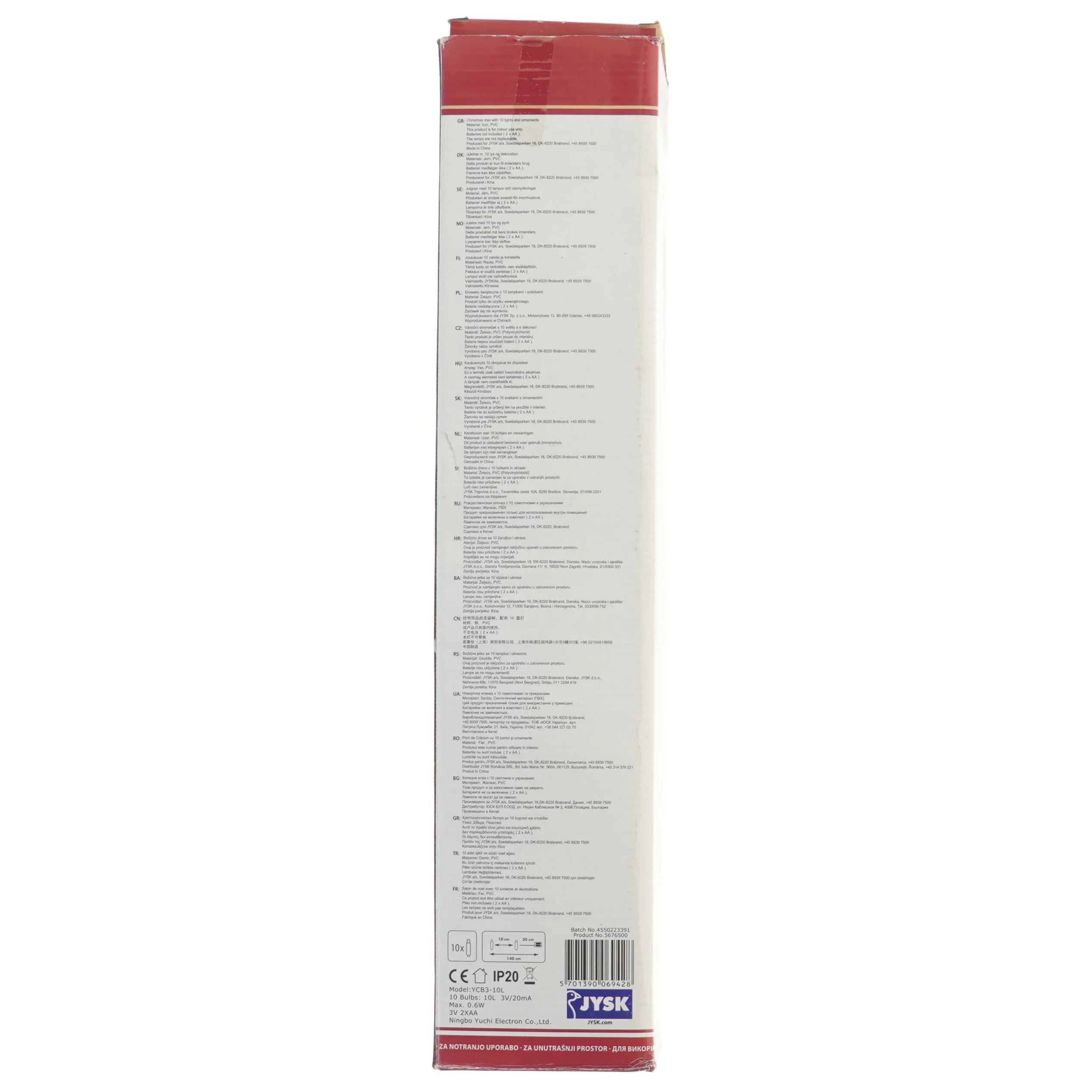 Upside down juletræ med belysning fra Jysk (str. 60 cm)