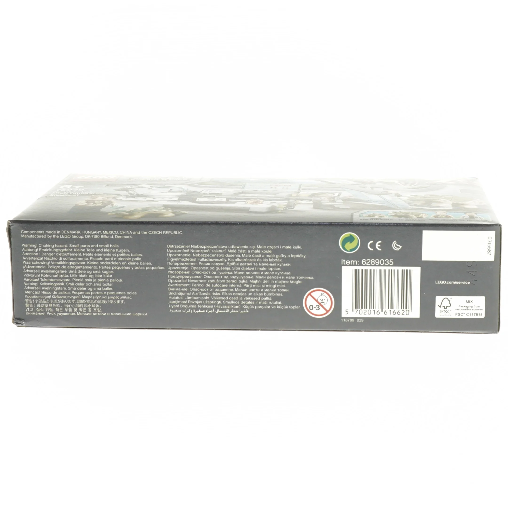 LEGO Jurassic World Dr. Wu's Lab sæt fra Lego (str. 14x6x26 cm)