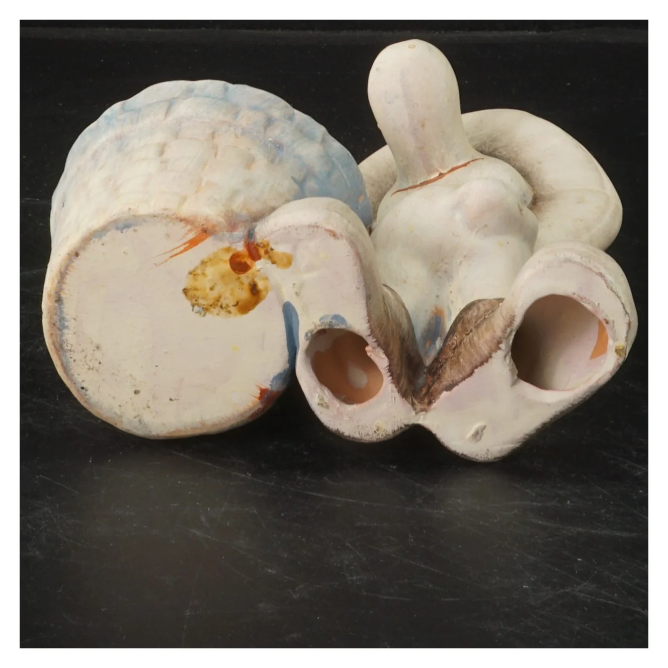 Keramik figur med urtepotte (str. 14x12 cm)