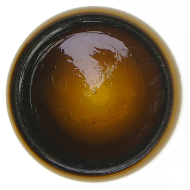 Glasvase (str. Ø. 6,5 cm. længde. 21 cm)